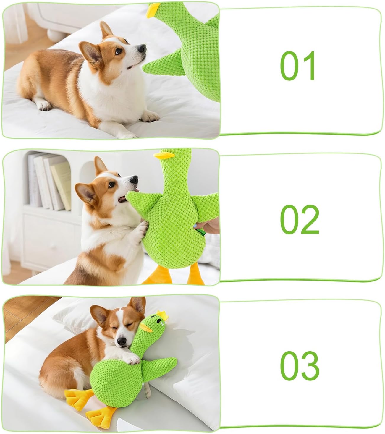 Calming Duck Toy,Stuffed Duck Dog Chew Toys - Squeaky Interactive Game Pillow for Indoor Play Travel Puppy Teething Crate Time Separation Stress Quiet Time Sleep Aid 7 71PaGX6MFIL. AC SL1500