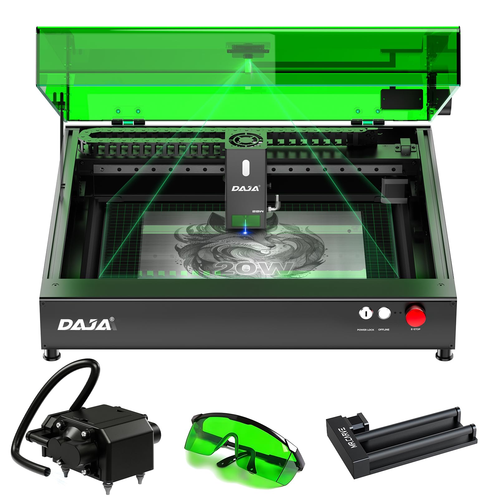 Amazon.com: DAJA A8 20W Diode Desktop Laser Engraver Machine with