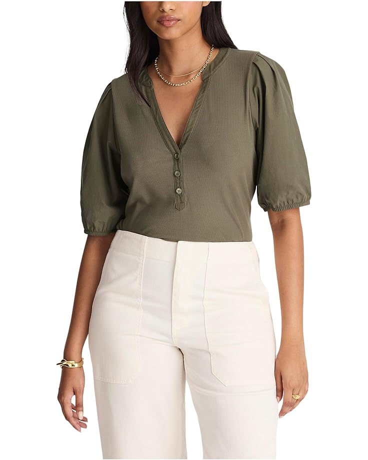 Madewell Mixy V Neck Puff Tee - Main View