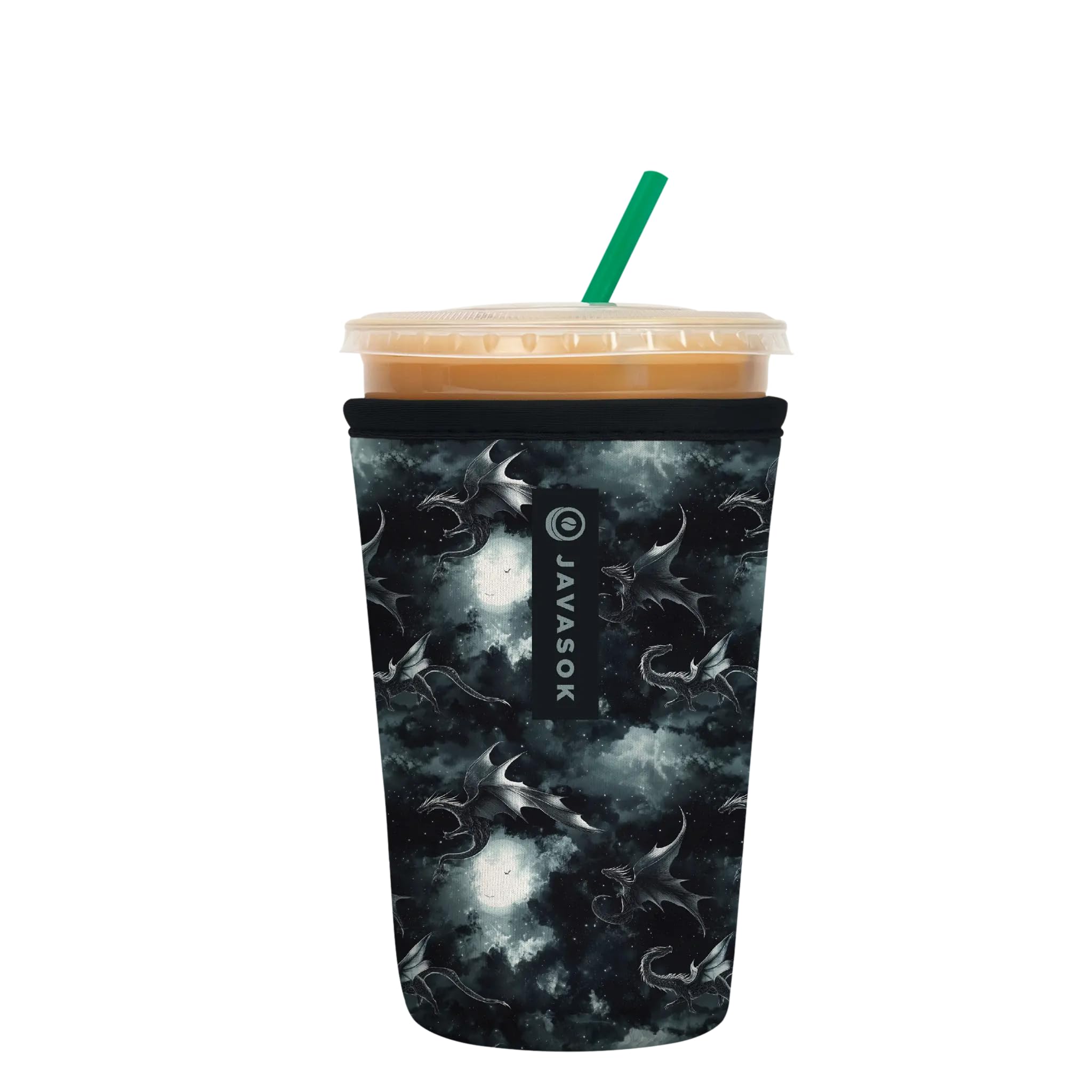 Sok It JavaSok Iced Coffee &amp; Cold Soda Insulated Neoprene Cup Sleeve (Dragon Lore, Medium: 22-28oz)