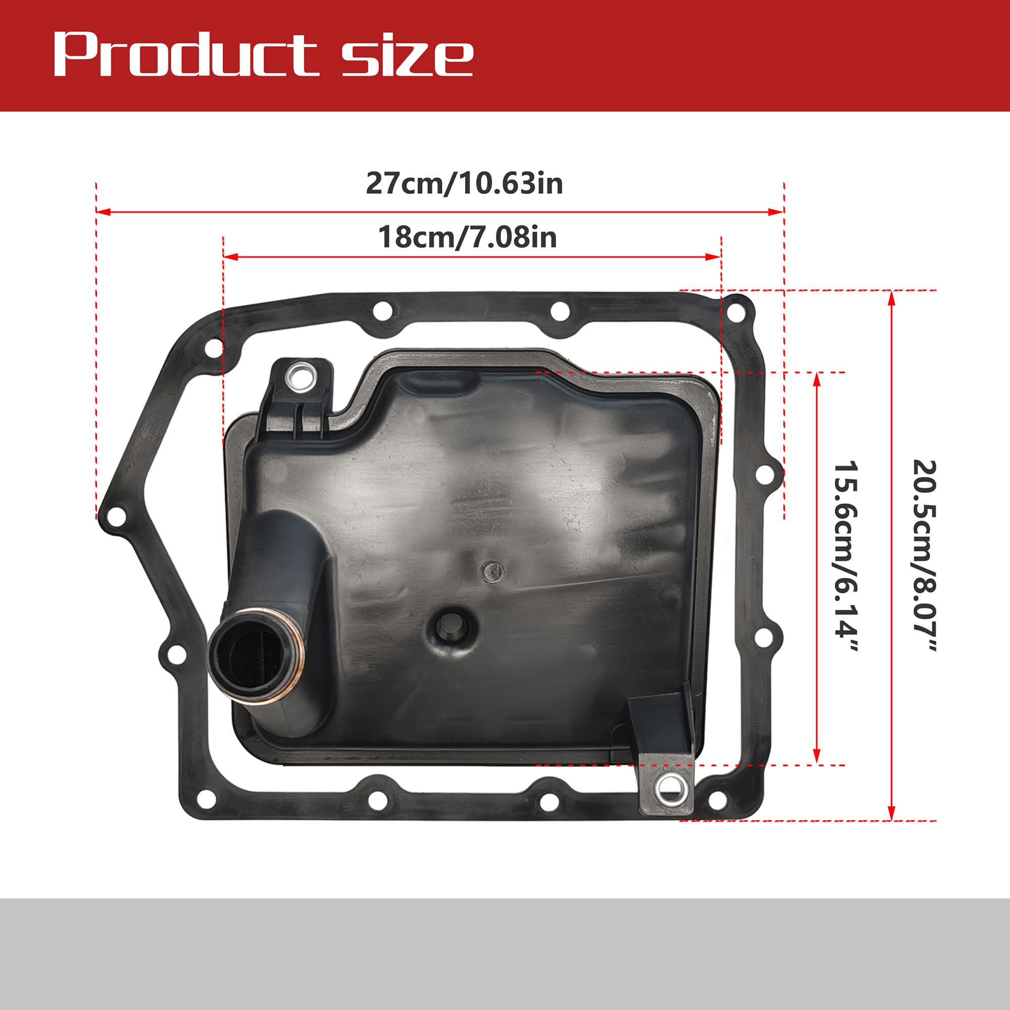 Transmission Pan Gasket 62TE & Valve Body Cover Gasket Set - Heavy Duty Fiber | Fits Chrysler, Dodge, Jeep Transmission Pan Gasket And Filter - Foto 9