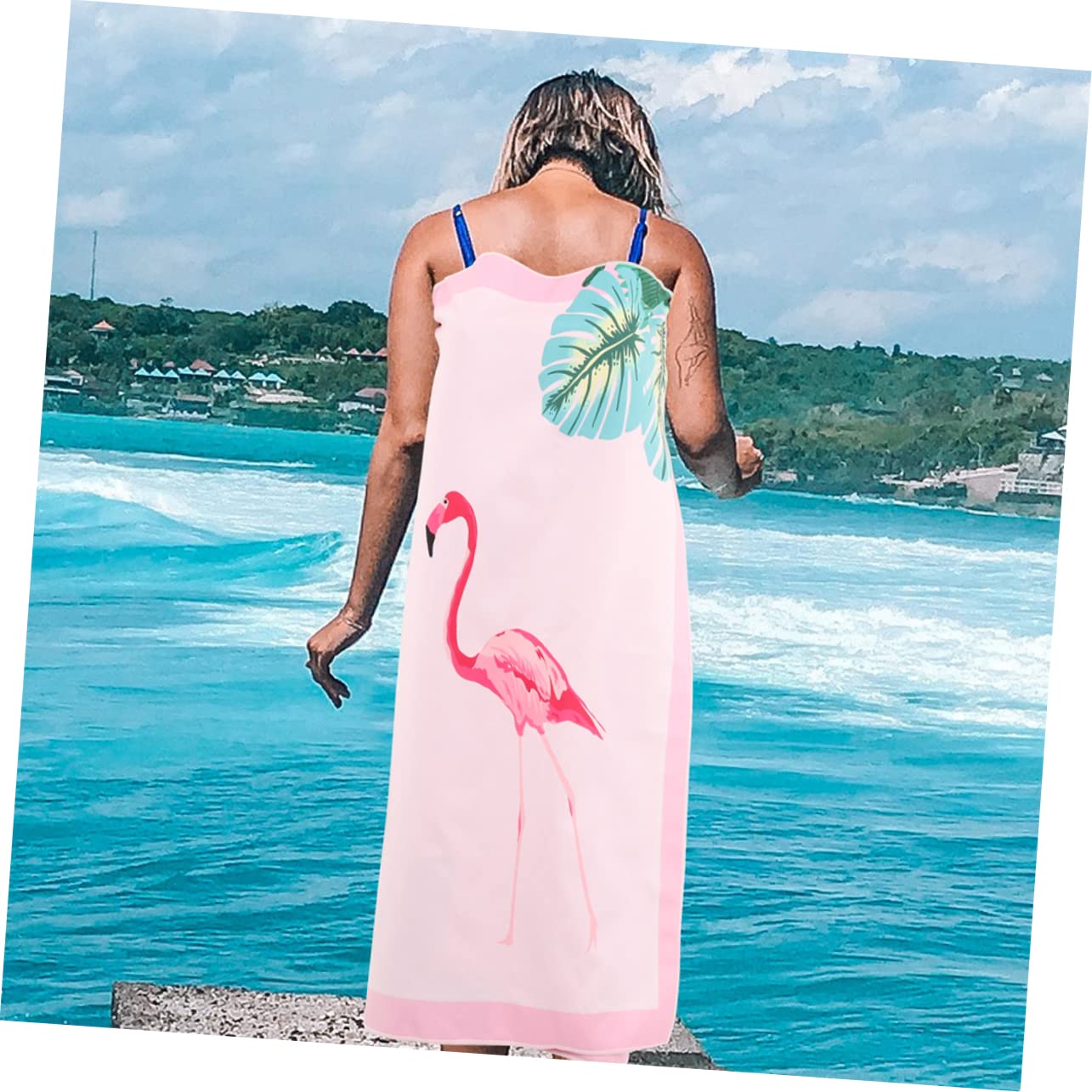 Alipis Serviette de Plage Microfibre Rose 2pcs, Absorbante Séchage Rapide | Grosse Serviette de Plage, Serviettes de Piscine Réutilisables, Camping Ambiance Bavaroise