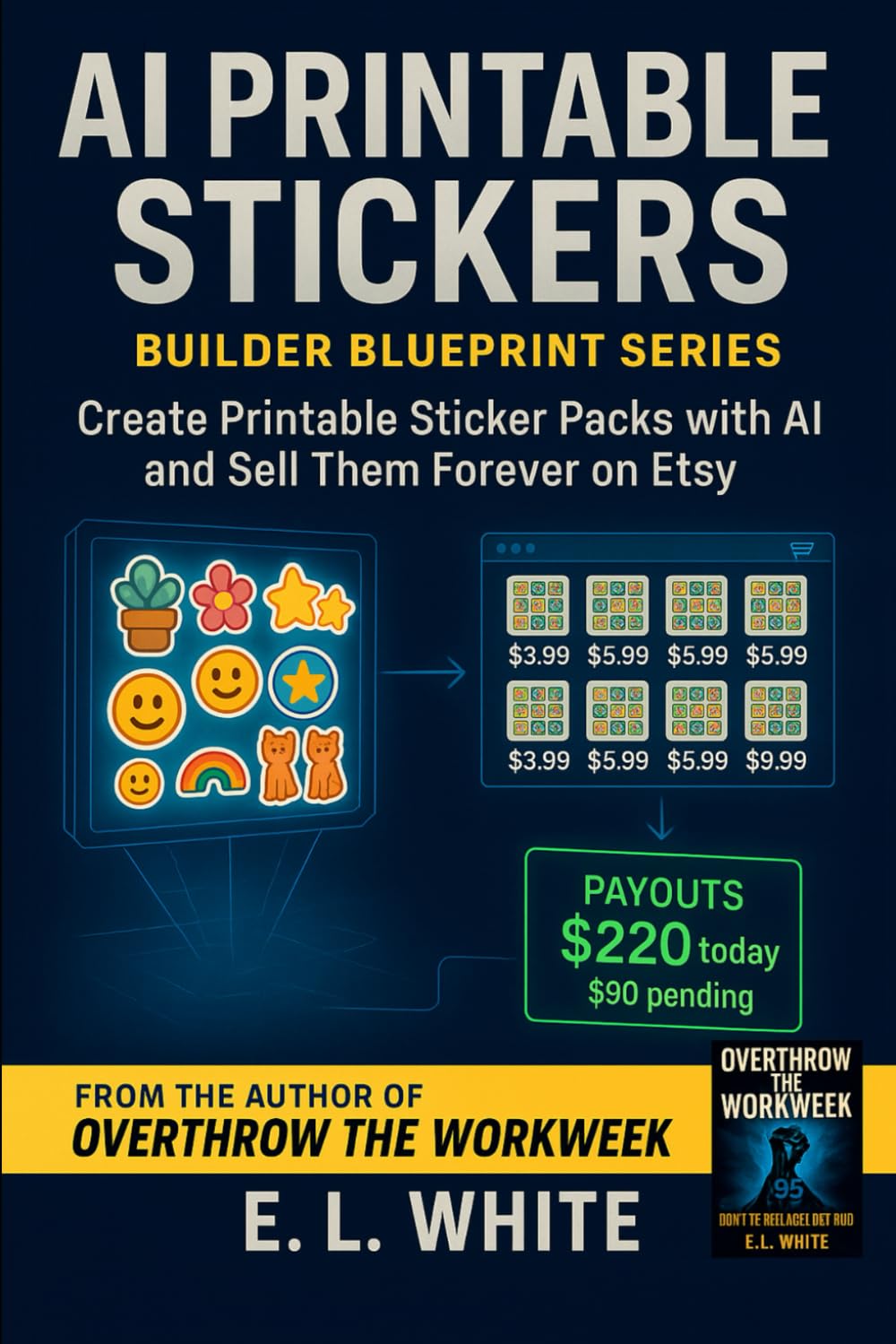 AI PRINTABLE STICKERS: Create Printable Sticker Packs with AI and Sell Them Forever on Etsy (Builder Blueprints: Overthrow The Workweek)