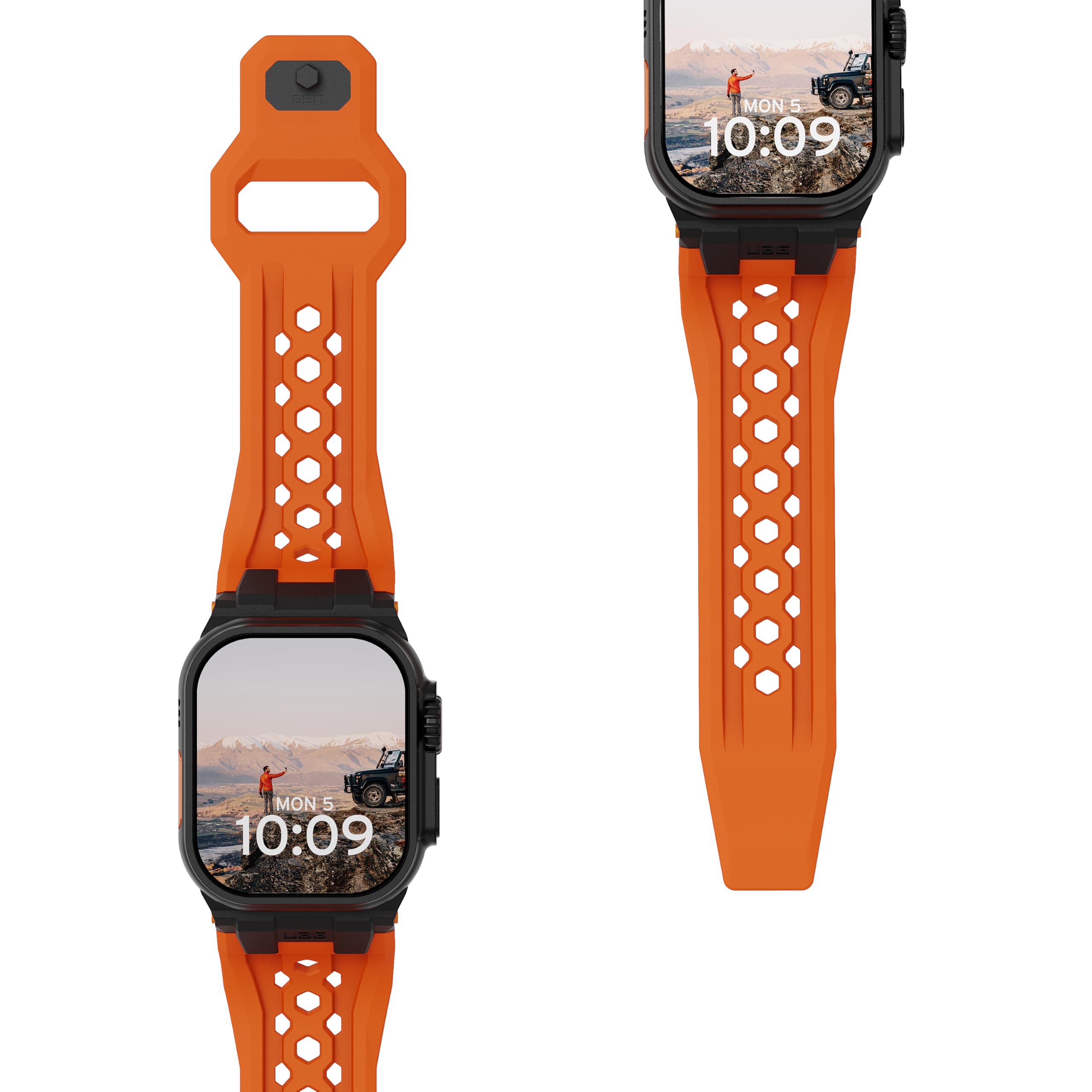 URBAN ARMOR GEAR Monarch Armband Apple Watch | Kompatibel mit Apple Watch Größen: 42mm / 44mm / 45mm / 46mm / 49mm | Perfekt für Outdoor-Aktivitäten | Edelstahl-Verschluss