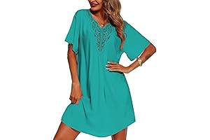 Womens Bathing Suit Cover Ups Lace Crochet V Neck Summer Beach Swimsuit Coverup Dress 2022