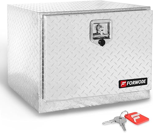 Miniatura 17 de FORWODE Caja de Herramientas para Camión de 36 Pulgadas Bajo el Chasis, Caja de Herramientas de Remolque de Aluminio de Servicio Pesado para Cama de
