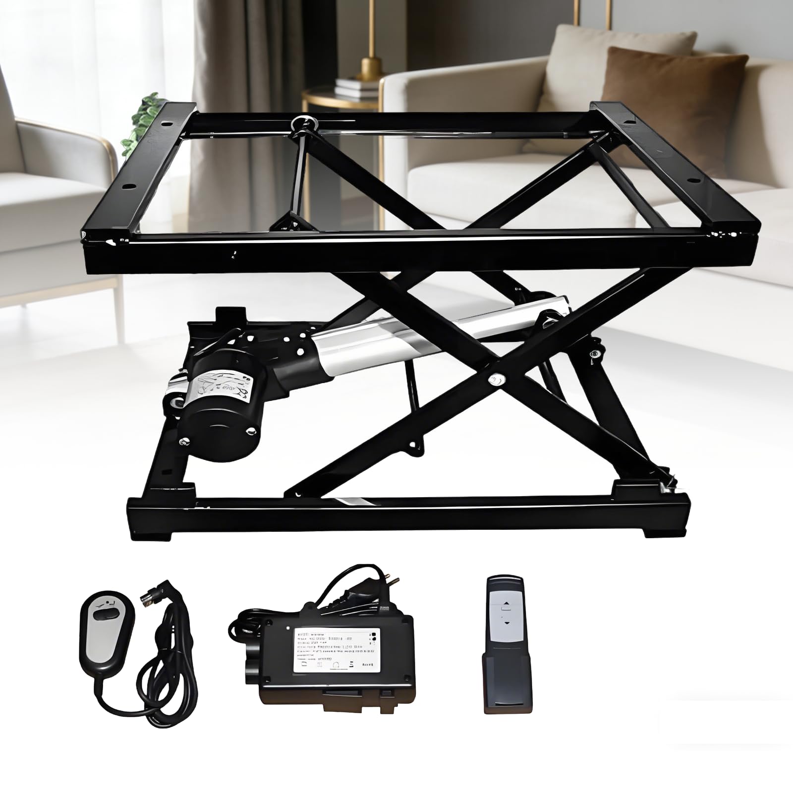 Table élévatrice électrique à Ciseaux avec télécommande pour Bureaux et postes de Travail à Hauteur réglable
