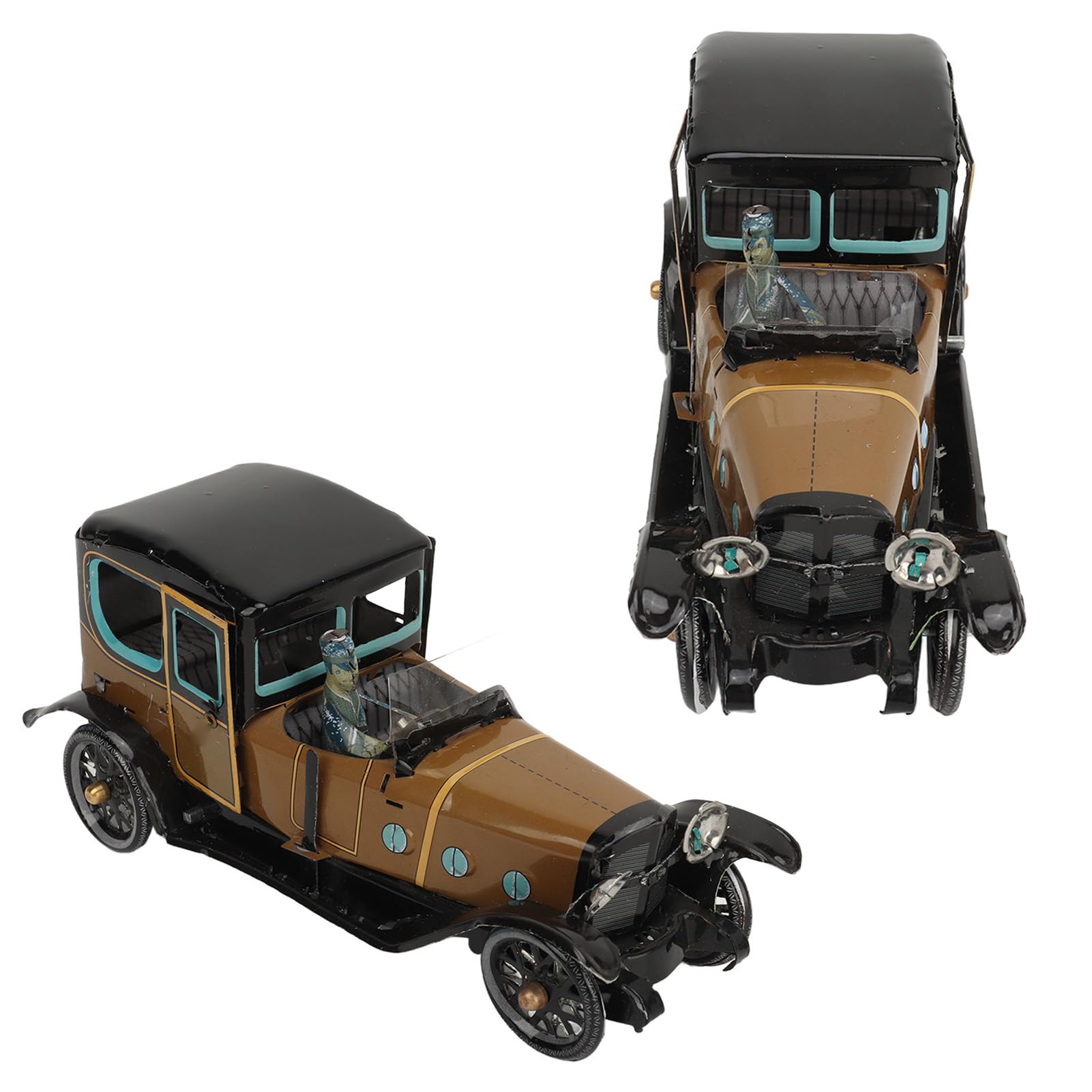 RiToEasysports Juguete de Coche Vintage, Mecanismo de Cuerda Retro Hecho a Mano en Hojalata para Colección de Adultos y Regalo de Fiesta de Cumpleaños