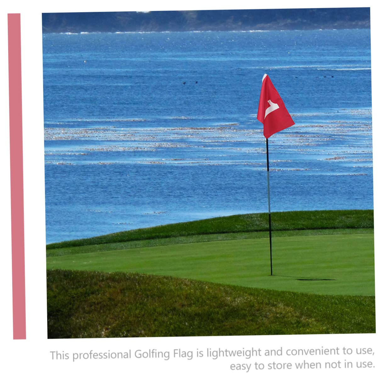 TOBBOMEY Outdoor Golf Flag and Pole Set 4pcs Golfing Court Flags Practical Design for Golf Practice and Game