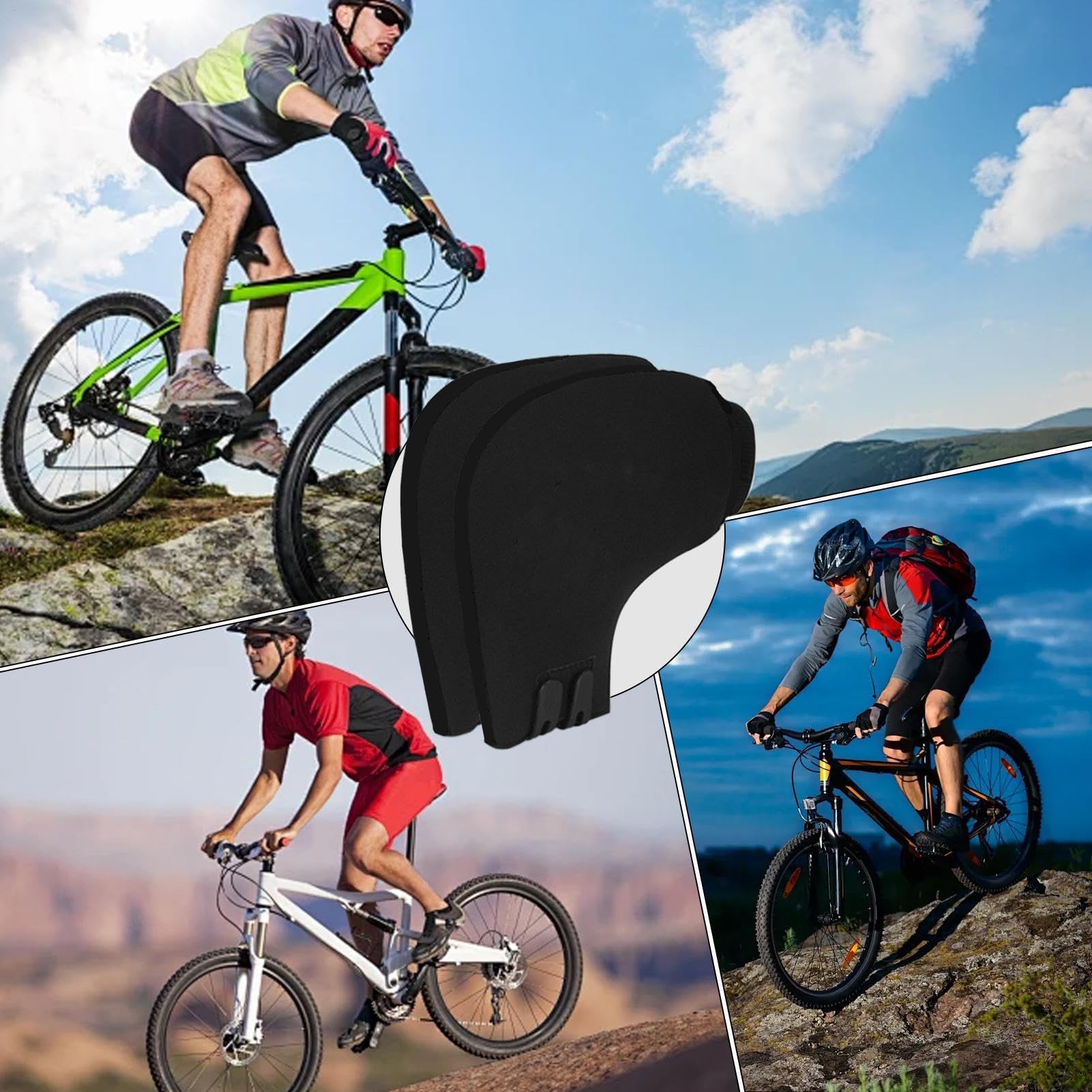 Manoplas para manillar de bicicleta, guantes de manillar de bicicleta, calentadores de manos para invierno y clima frío, guantes calentadores de manos para ciclista