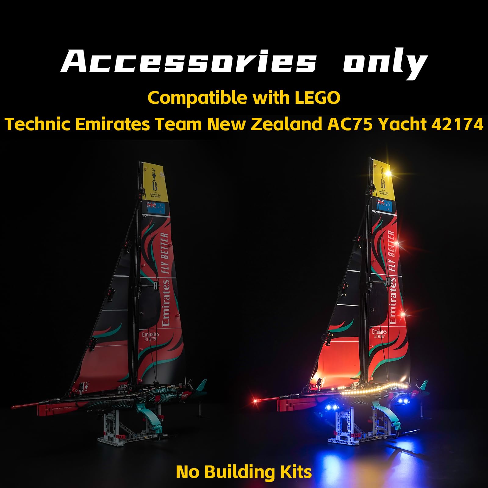 Led Light Set Compatible with Lego Emirates Team New Zealand AC75 Yacht (No Model) - Image 2