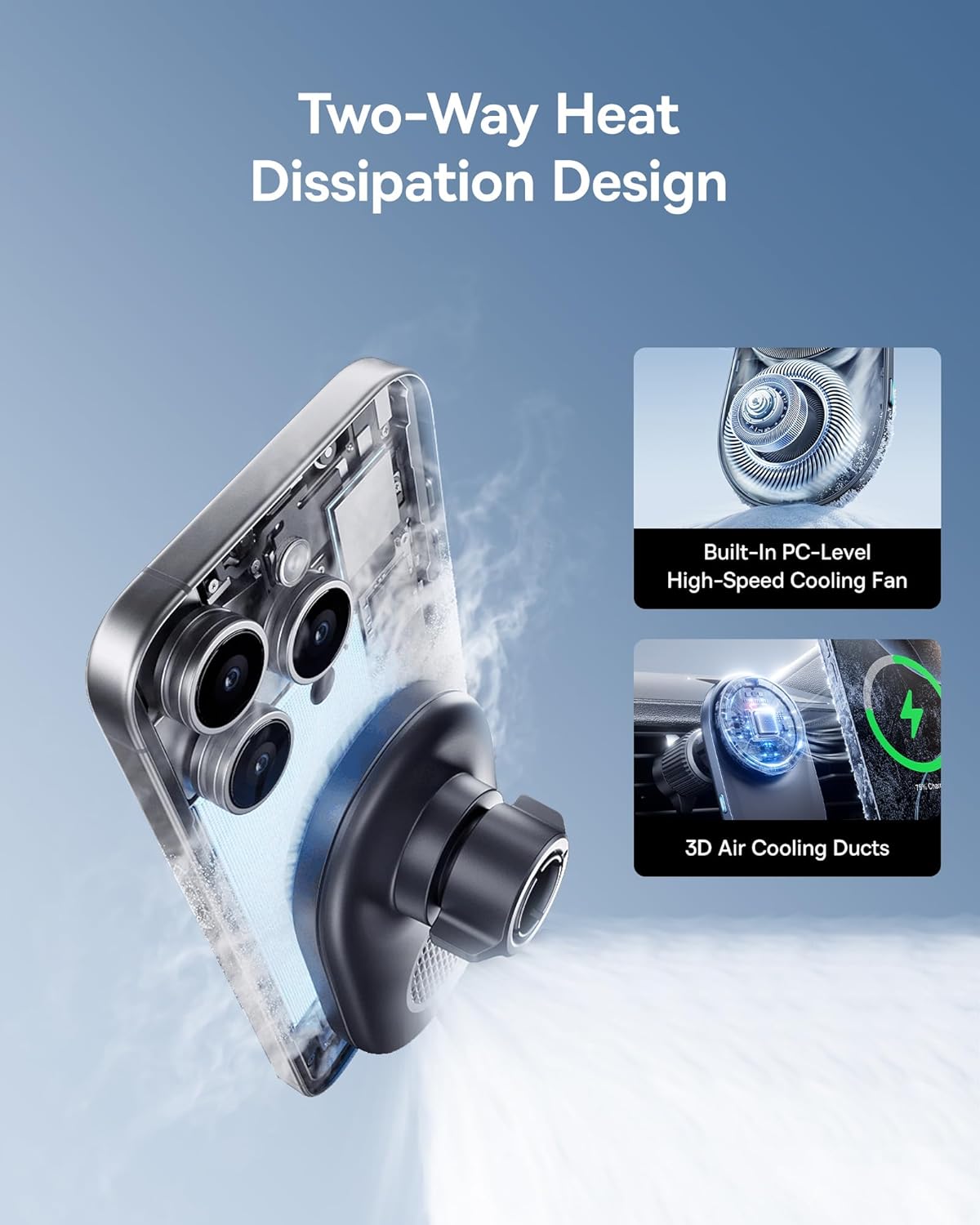 Baseus Qi2.2 Certified 25W for MagSafe Car Mount Charger, Ultra-Thin Fast Charging Wireless Charger Car Phone Holder, 360° Rotatable Magnetic Phone Mount for Car Air Vent, for iPhone 17/16/15/14