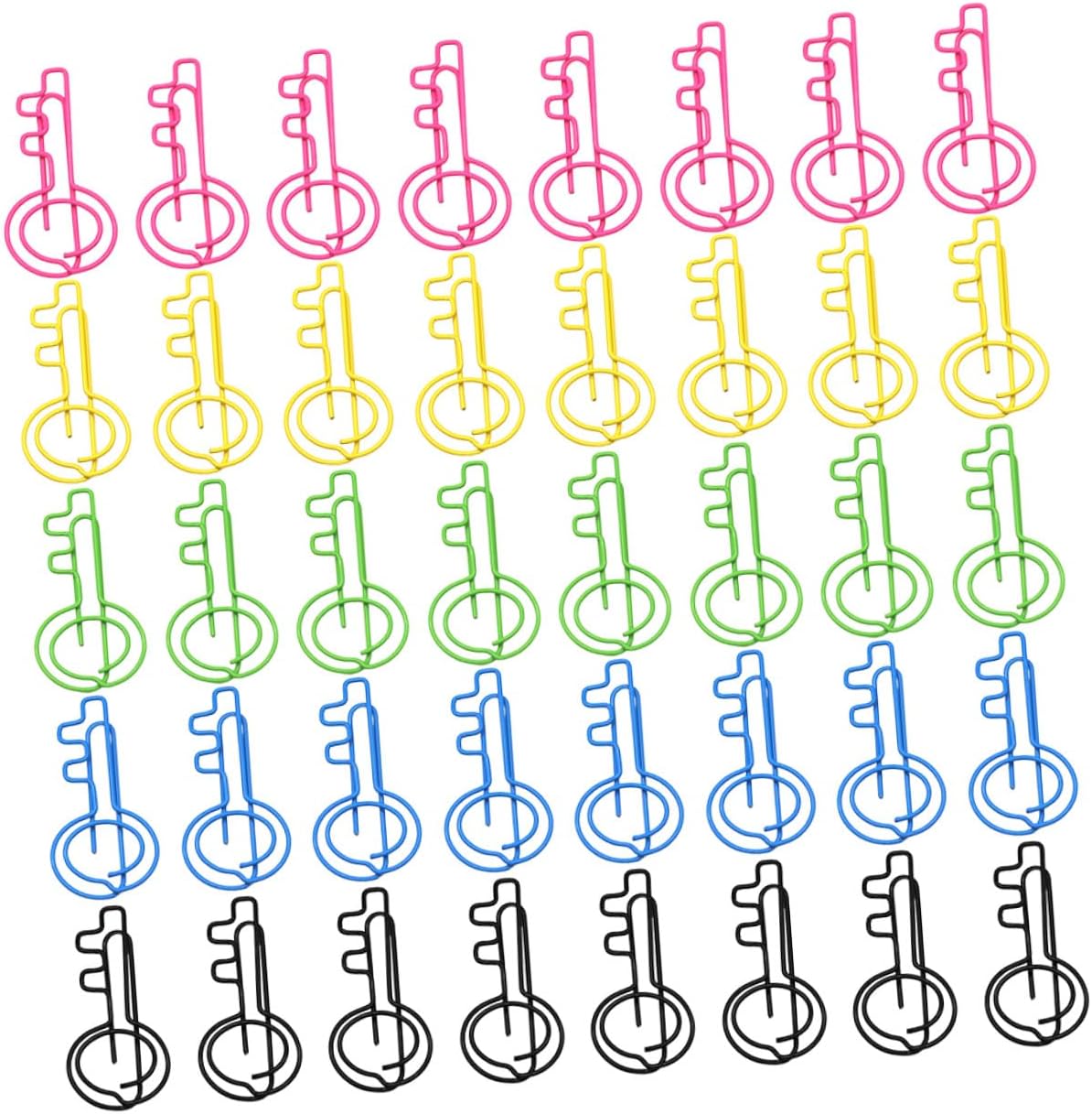 Metal Paper Clips 50pcs Key Shaped for Document Organization