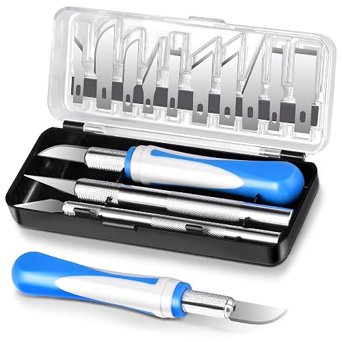 16 Pcs Craft Knife Set Exacto 3 Handles 10 Blades