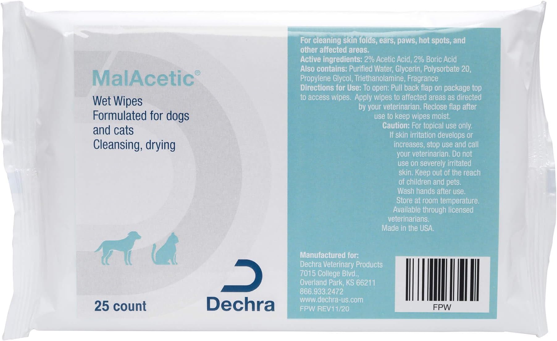 Wet Wipes for Dogs and Cats 25 Count