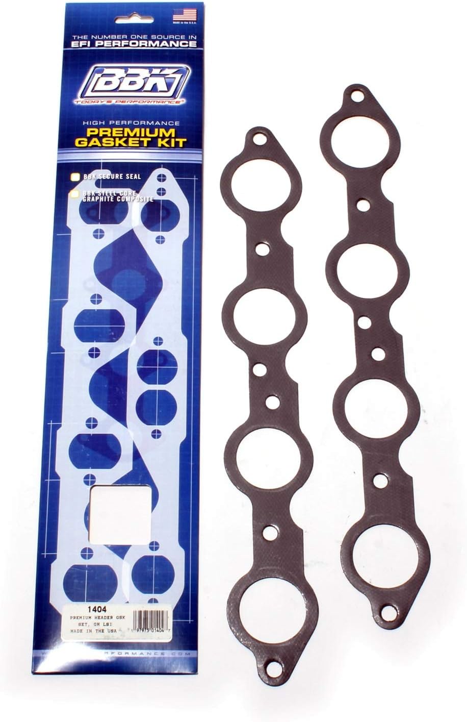 BBK 1404 Premium Exhaust Header Gaskets Set for Chevrolet GM LS1, 4.8L, 5.3L, 5.7L, 6.0L, 6.2L