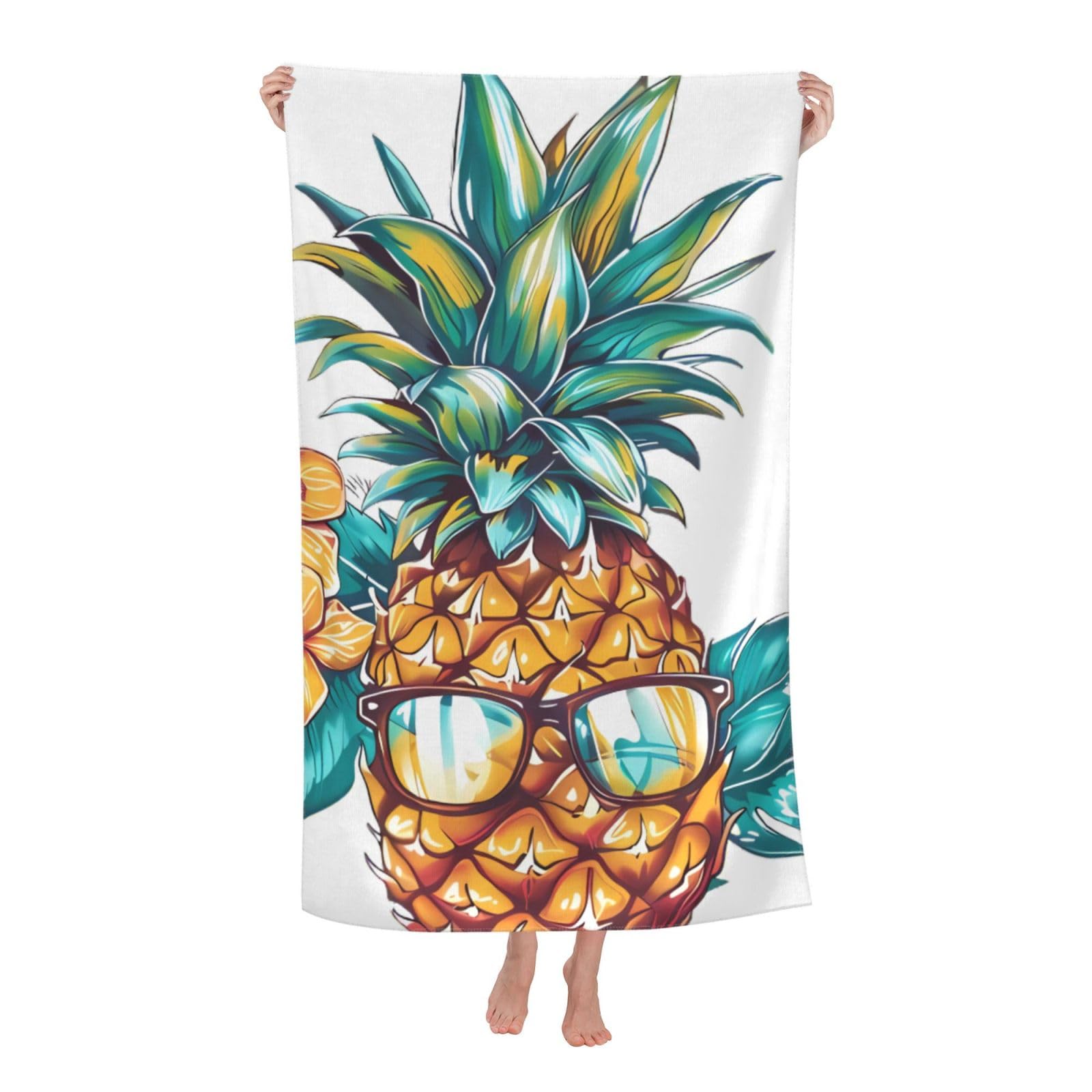 LSRCPD Beach Towel Pine Alo-Ha Beaches Hawaii Microfiber Beach Towels Blanket Oversized Tropical Big Extra Large XL Pool Towels Quick Dry Sandproof for Women Girls Kids
