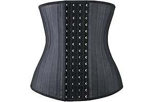 4 Hooks Latex Waist Trainer for Women - Cinched Hourglass Body Shaper