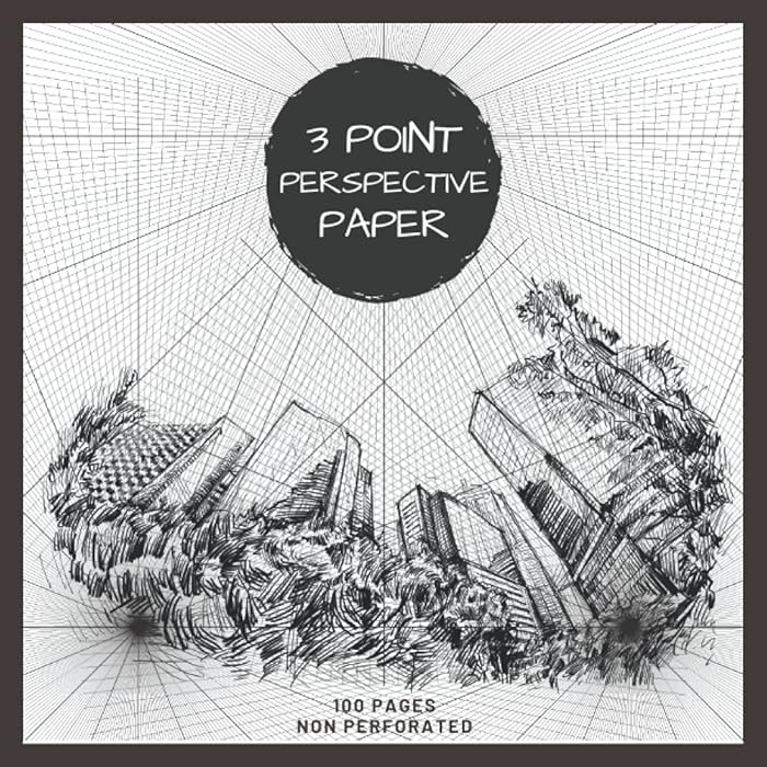 Buy 3 Point Perspective Paper Sketchpad with 3 Point Perspective Grids