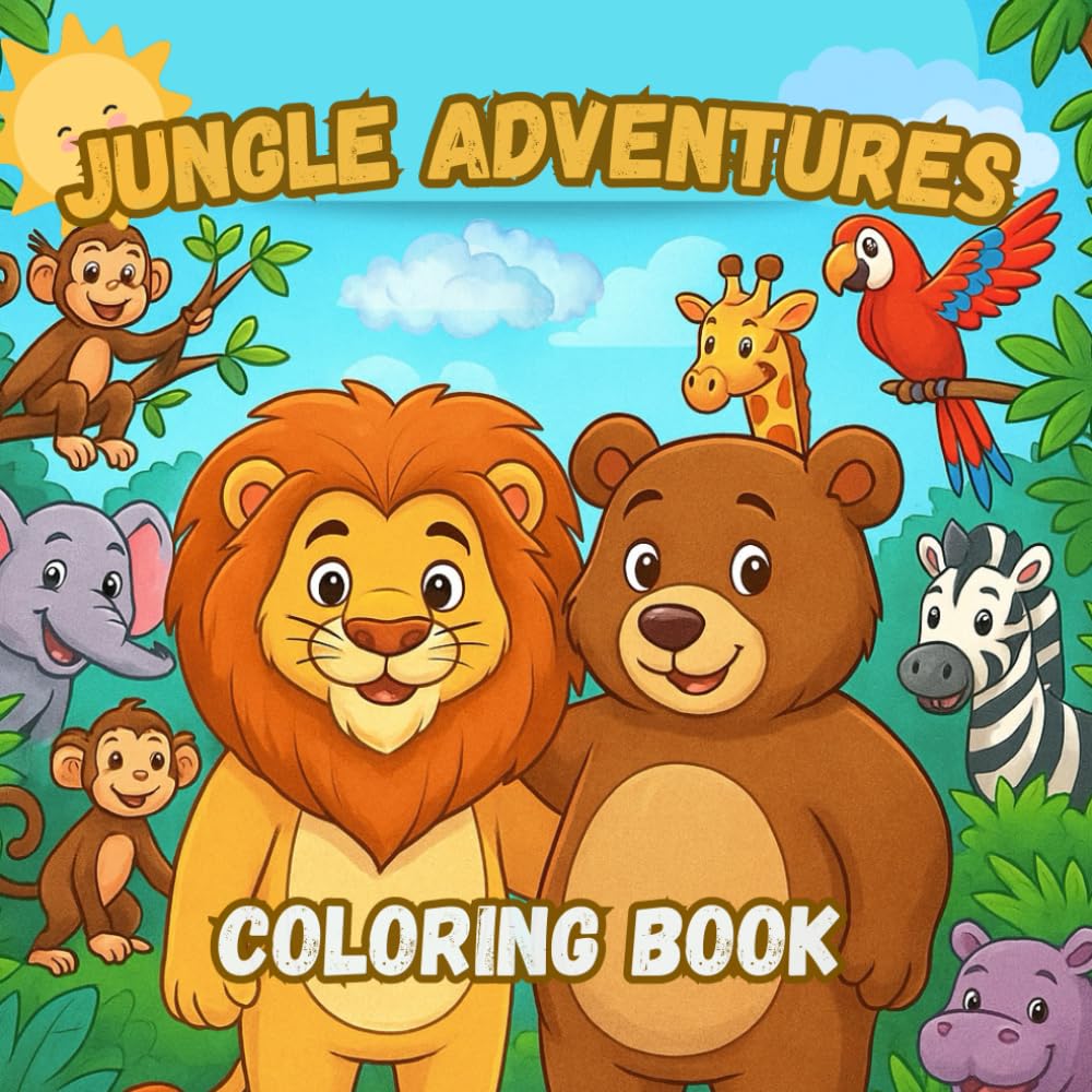 Jungle Adventures: Coloring Book for All Ages