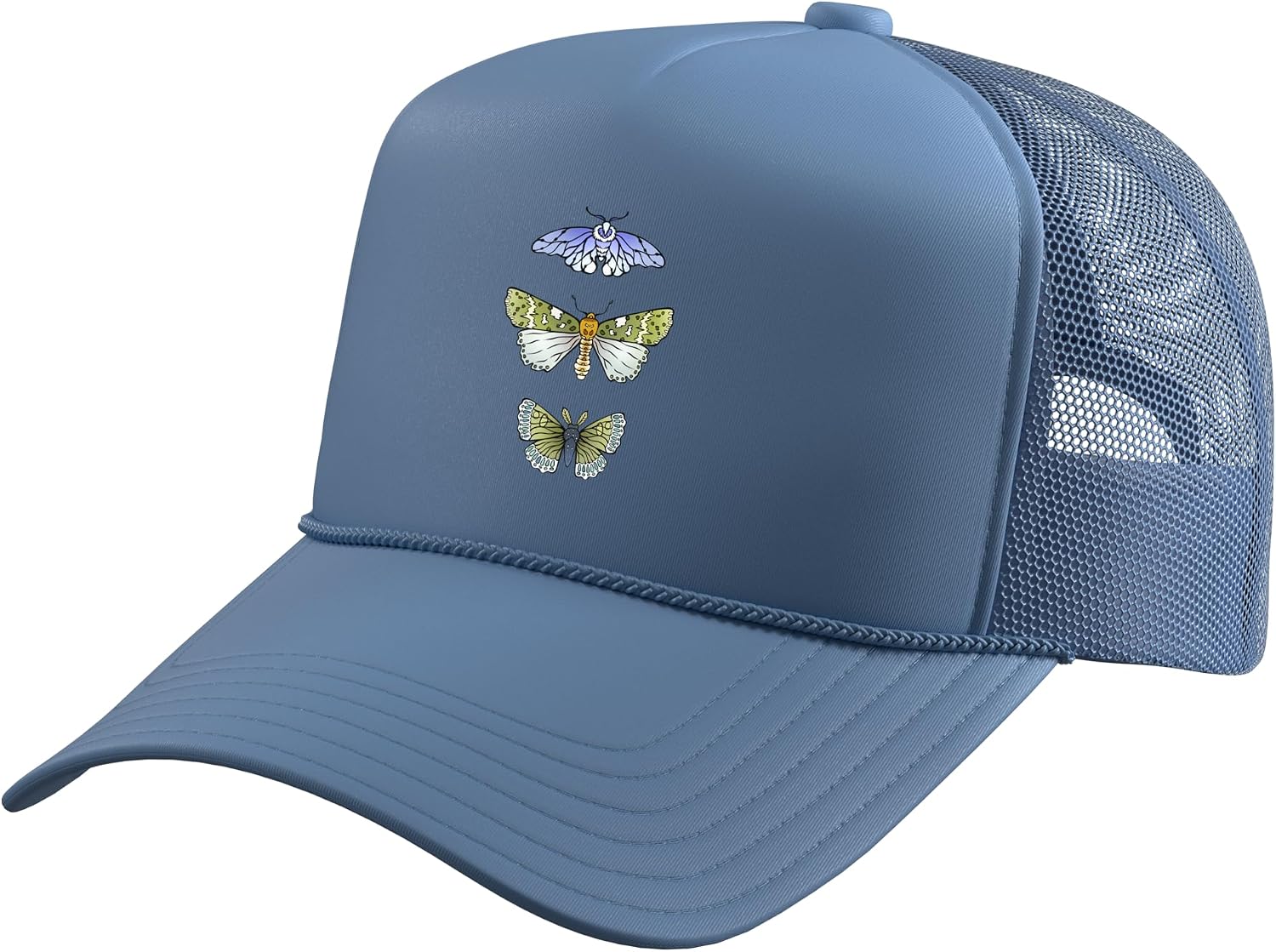 Cottagecore Goblincore Aesthetic Moth Trucker Hat with Adjustable Mesh Back