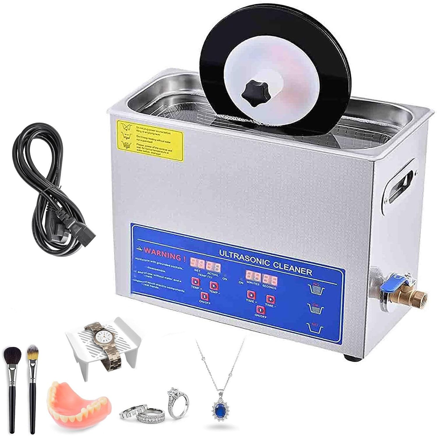 Detergente per dischi in vinile, sistema di pulizia ad ultrasuoni da 6 l, per restauri e pulizia professionali, con rotazione automatica su entrambi i lati