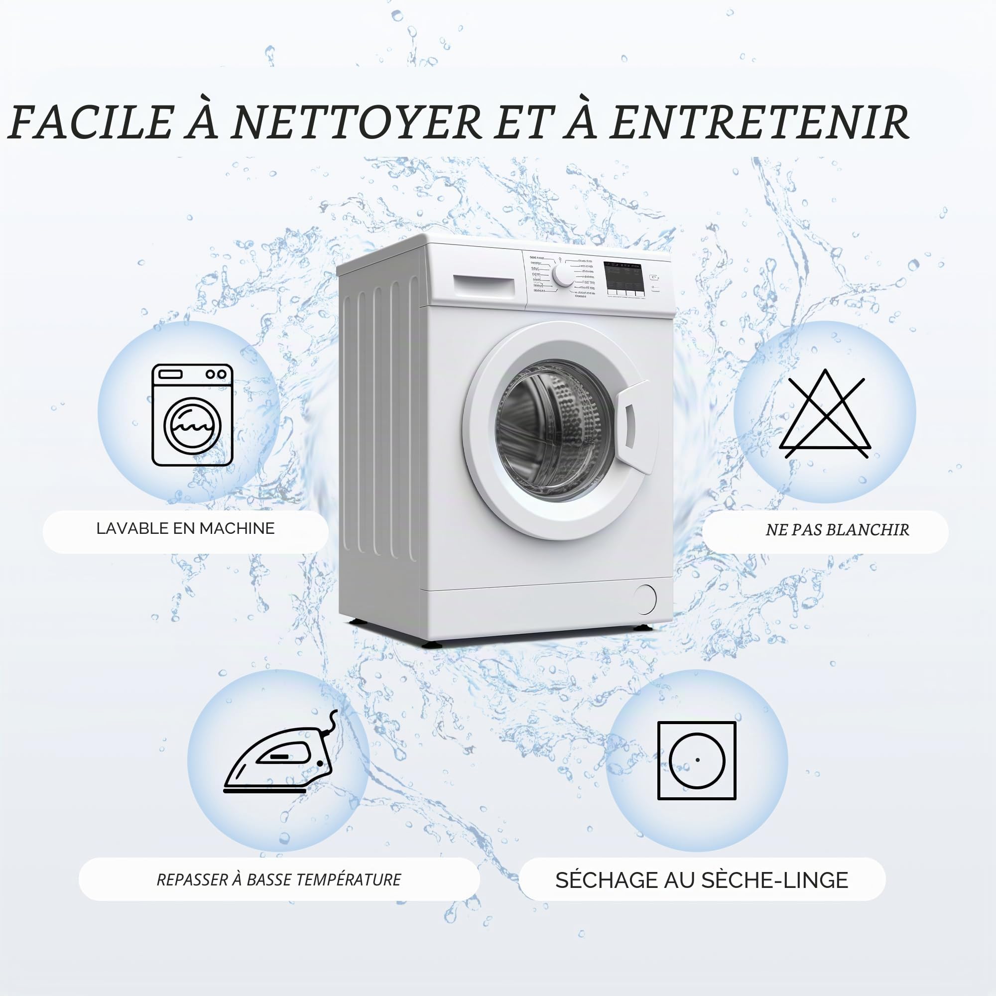 MYSKY HOME Housse de canapé 180 x 300 cm, lavable, antidérapante, anti-rayures, gris