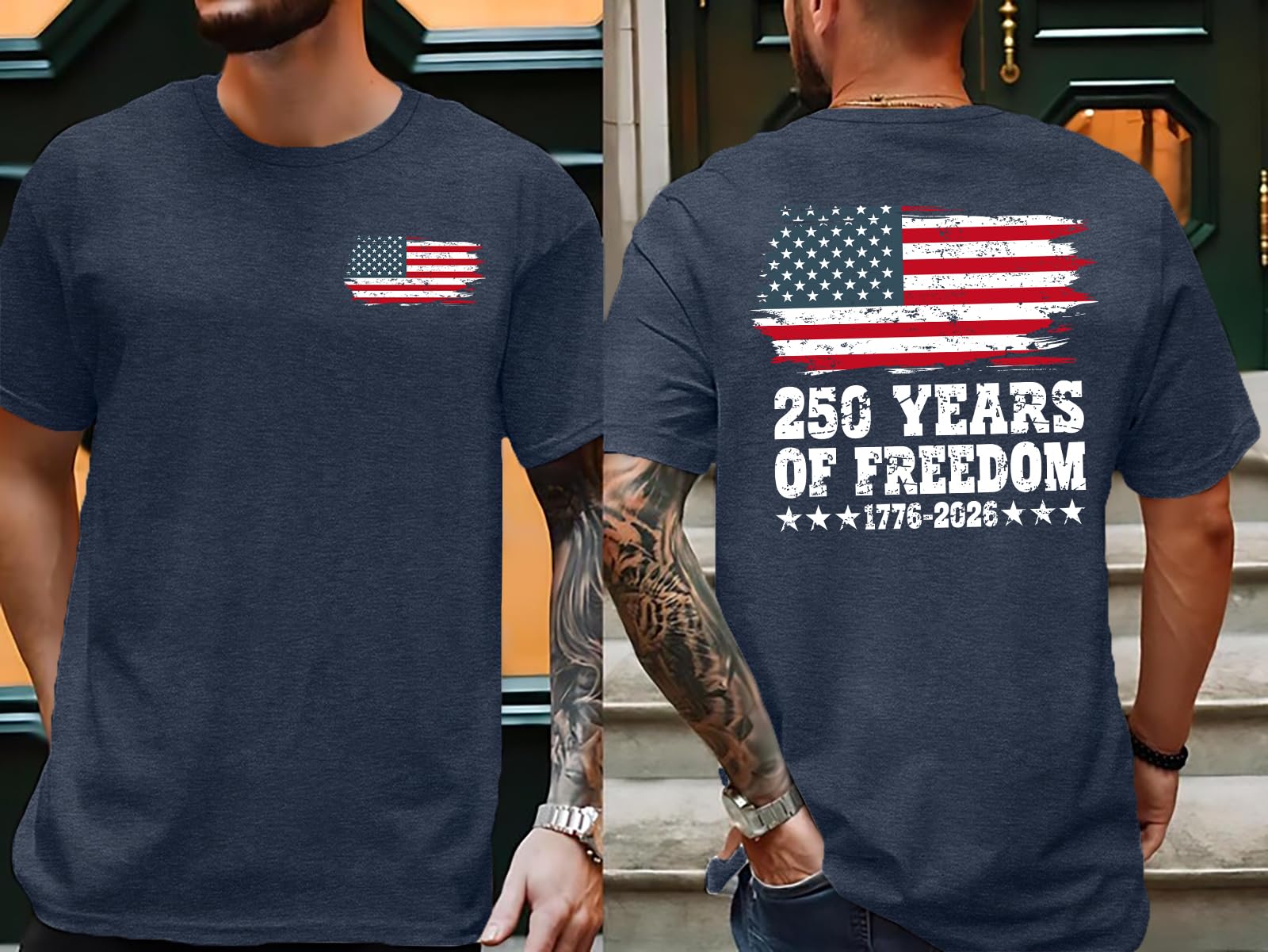 Men's 250 Anniversary USA Shirt American Flag T Shirt 250 Years America Anniversary Shirt Patriotic Shirts Tops - 5