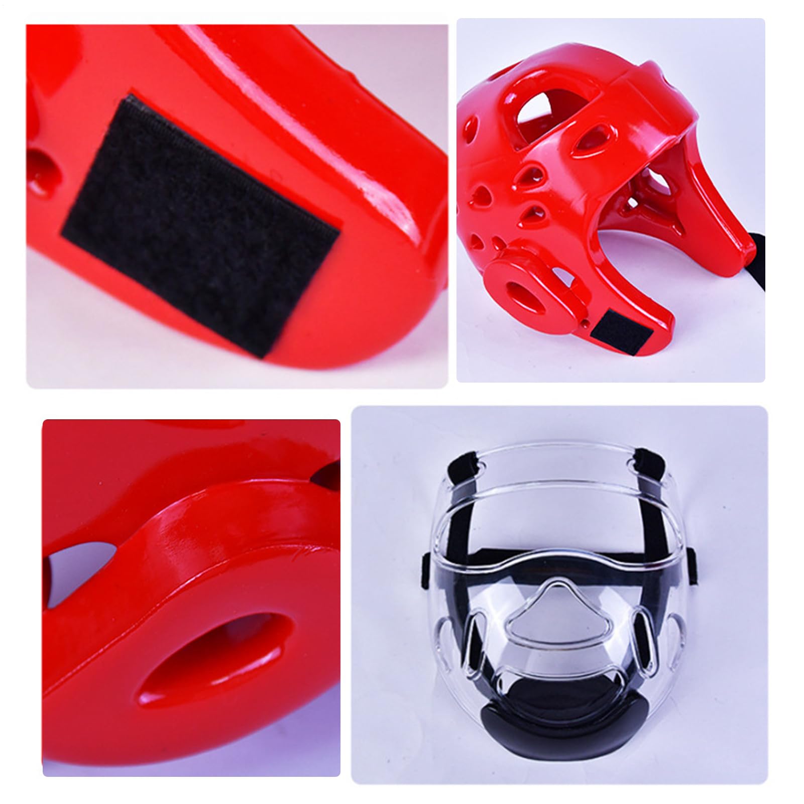 Protector de cabeza de boxeo, correa profesional, parrilla facial extraíble, casco para boxeo, equipo de combate para artes marciales, artes marciales, muay thai, karate