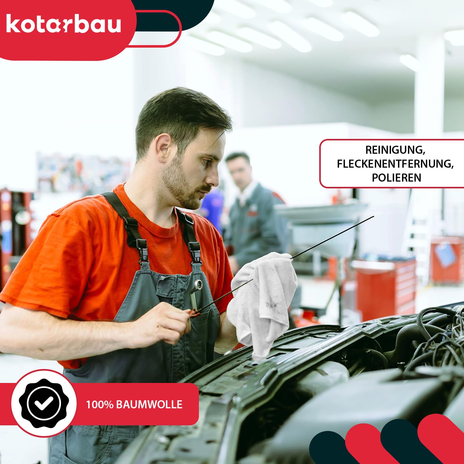KOTARBAU® Paños de limpieza de algodón, 10 kg, para uso industrial