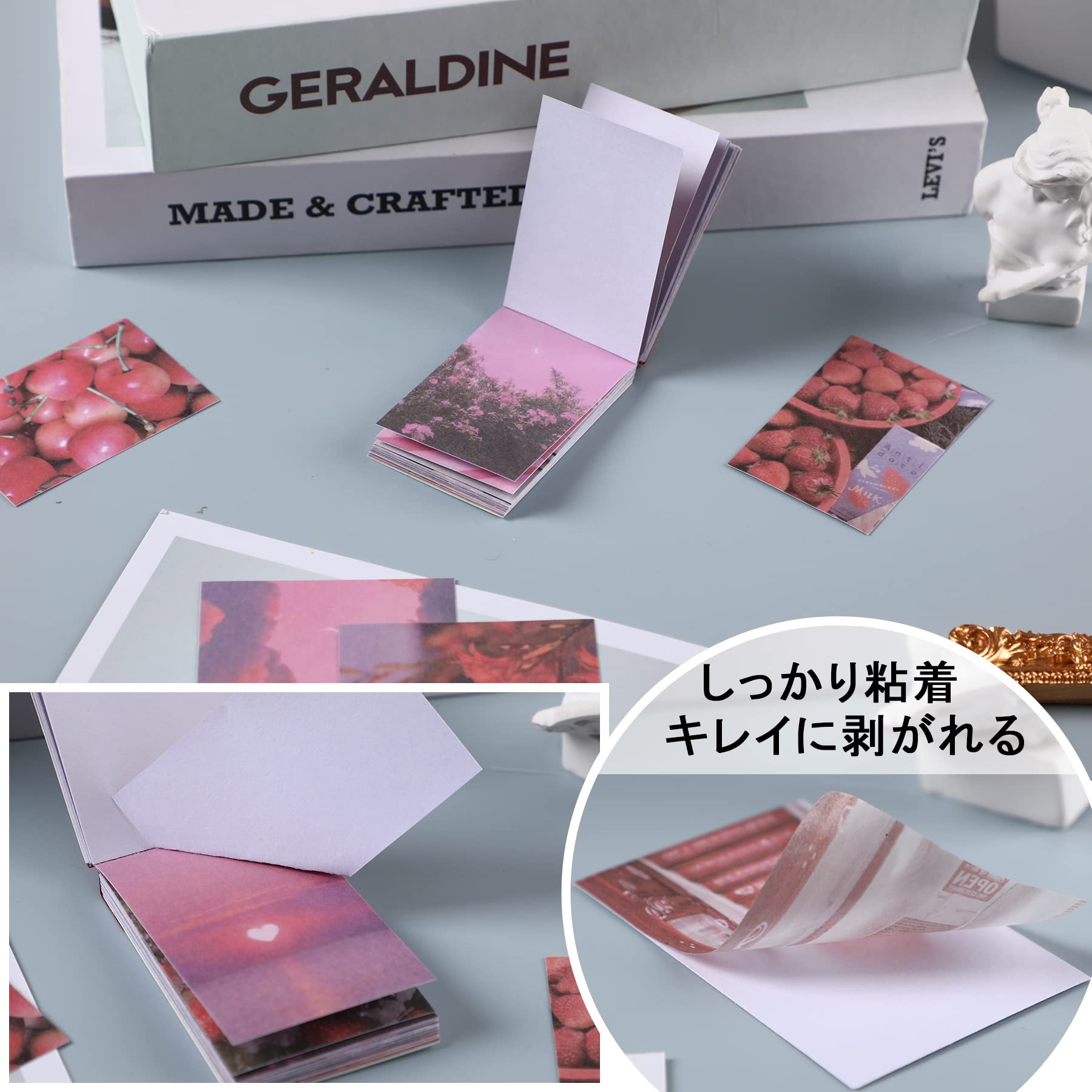 Amazon.co.jp: izerhfd(きさ) コラージュ 素材 シール 200枚(4冊