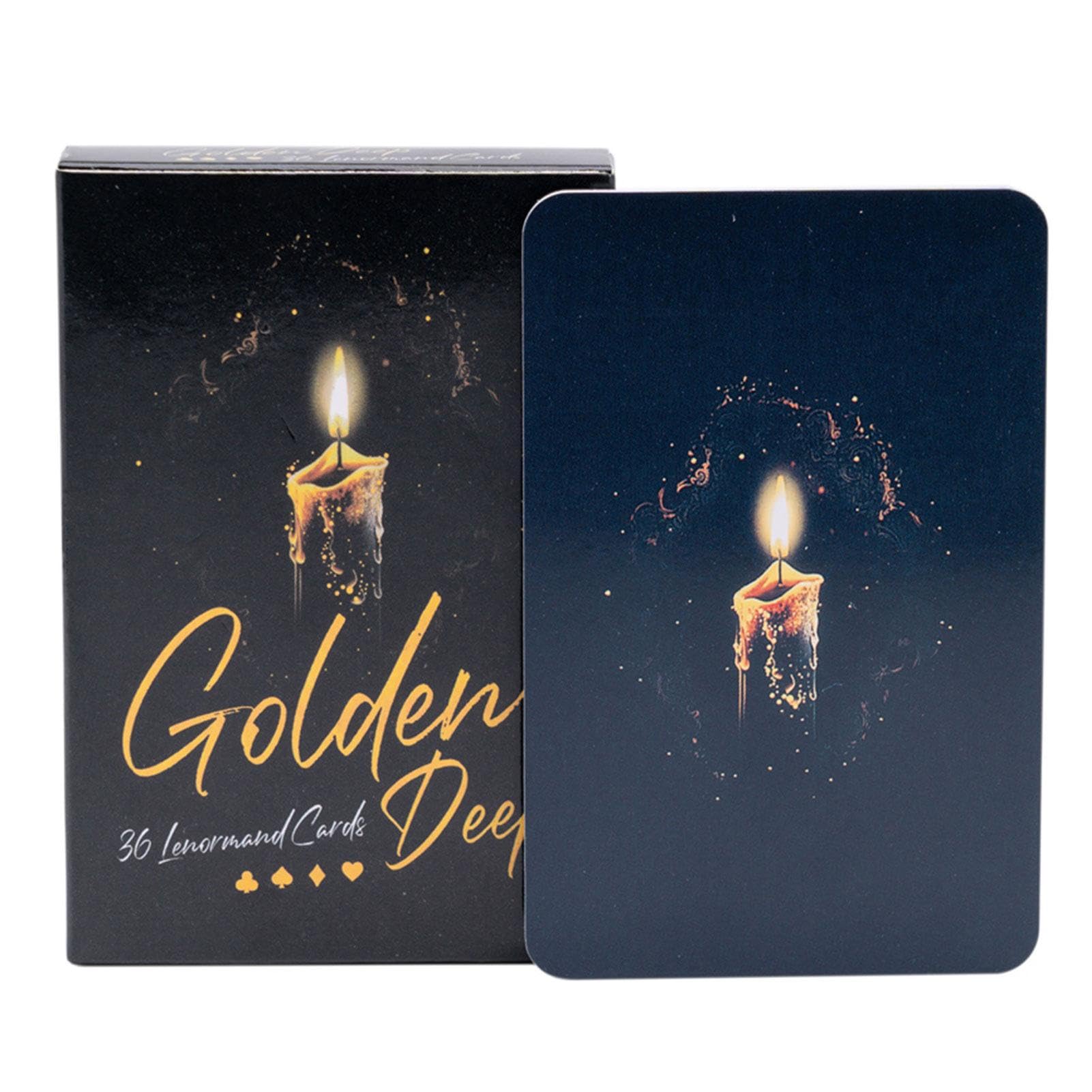 Tarotkarten-Set Für Anfänger – Golden Deep Lenormand Deck, Englisch, Inkl. Guide Für Wahrsagerei & Orakel