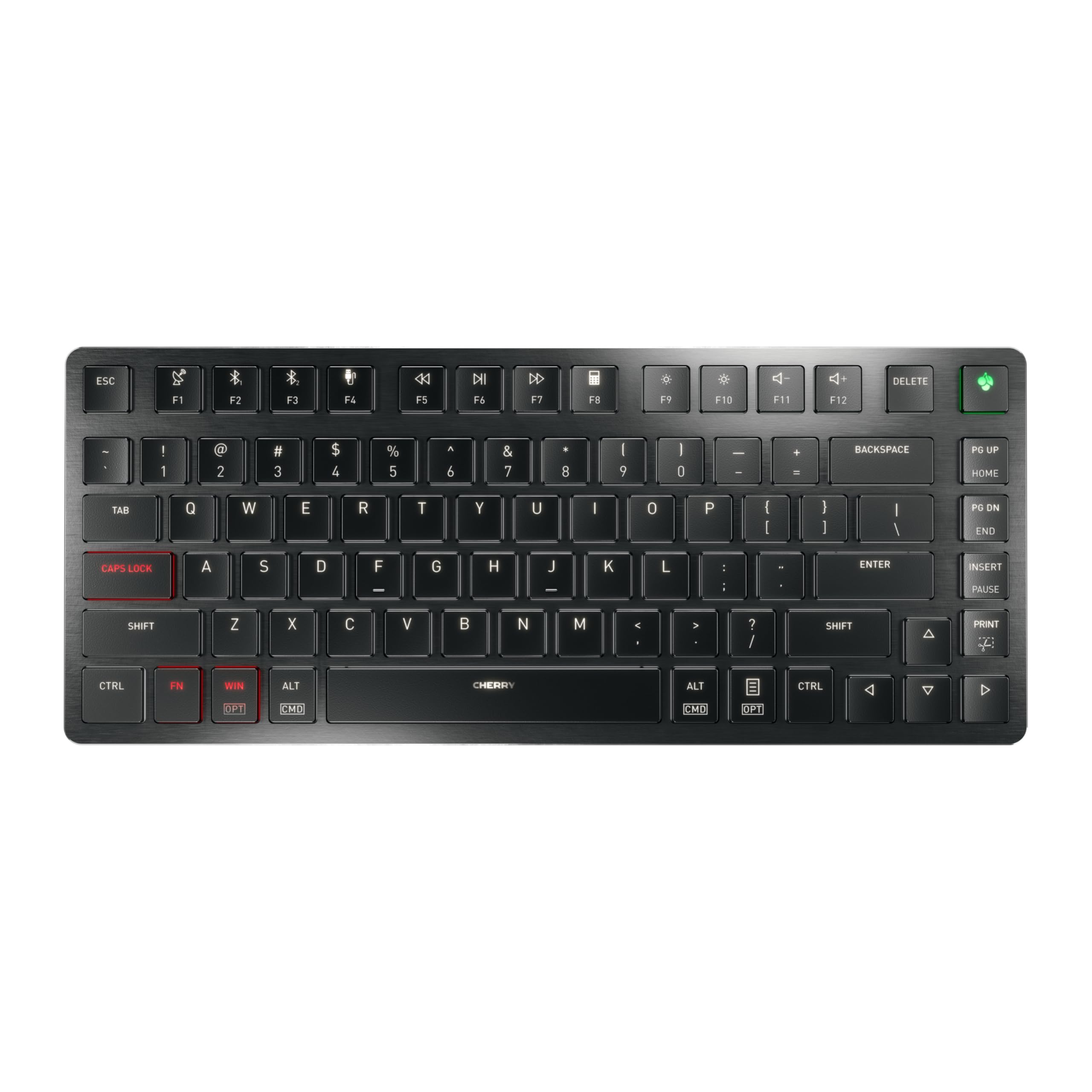 KW X ULP 2.0 MINI, Ultra Low Profile Compact Mechanical Keyboard, Wireless Multi-Device Keyboard for up to 4 Devices, for Windows & Mac, Backlit, Black (Compact)