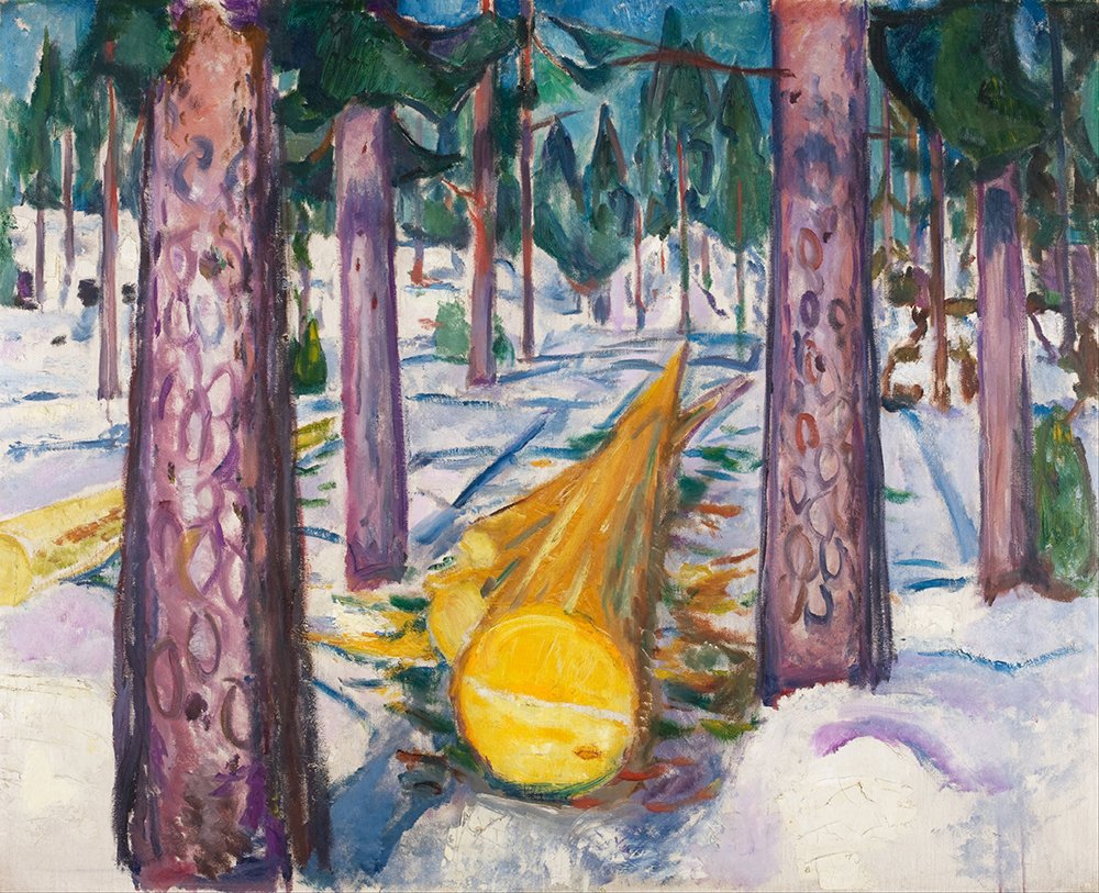 Poster Edvard Munch The Yellow Log pour eveiller les sens et sublimer votre espace de vie