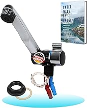 Comet London Tap 12 V for Motorhome - with 2 Connections (Hot and Cold), Black/Chrome, Compact Camping Tap with Pump, Ideal for Washbasin, Motorhome, Motorhome Tap