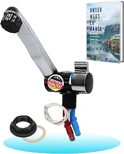 WOWOW Schwarzer Waschtisch-Wasserhahn – 10,2 Cm Centerset, 2 Griffe, Mit Ablaufstopfen & Schläuchen