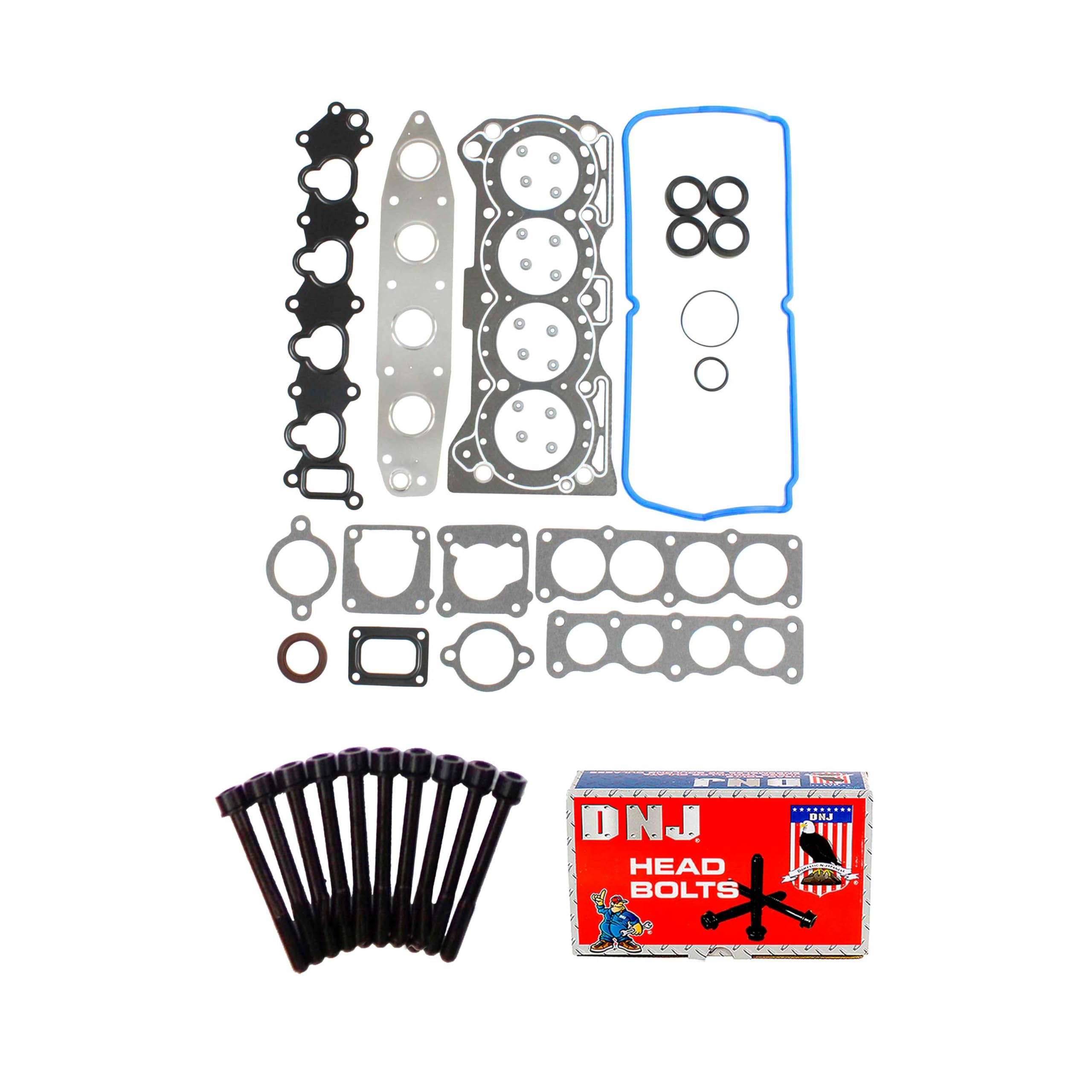DNJ HGB530 Cylinder Head Gasket Set with Head Bolt Kit for 1992-2001 Chevrolet, Geo, Suzuki Esteem, Sidekick, Tracker 1.6L L4 16V SOHC 1588cc