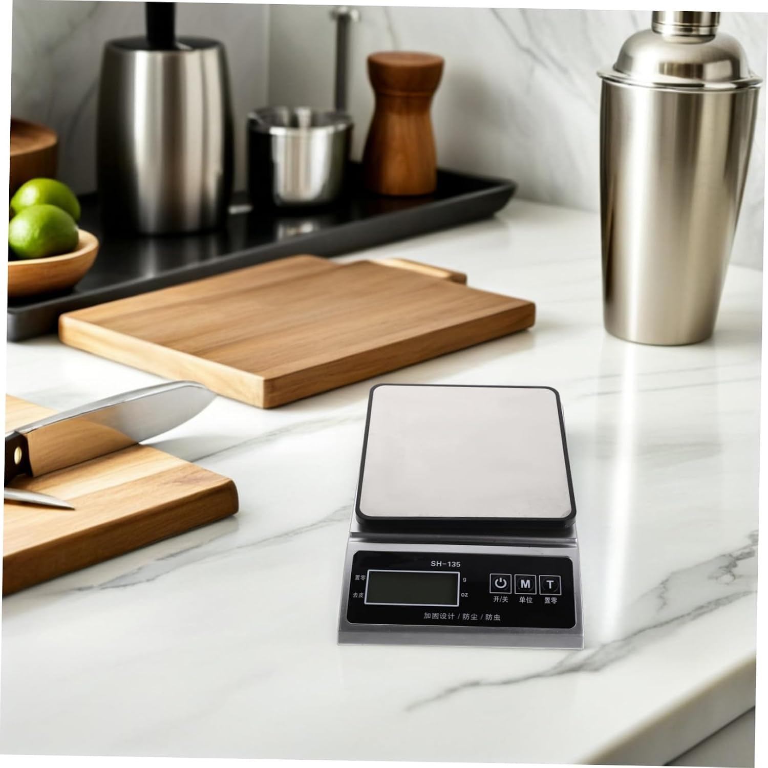 Digital Kitchen Scale Electronic Food Scale for Baking and Daily Home Use with High Precision 0.1g Accuracy, Stainless Steel Surface, Portable Multifunctional Interface, Broad