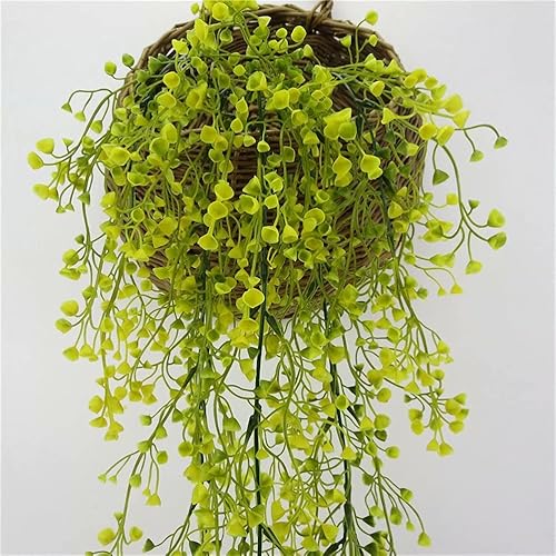 Miniatura 6 de Guirnalda colgante de enredaderas artificiales con flores de 3.8 pies, plantas de ratán de sauce falso, enredadera colgante para decoración del