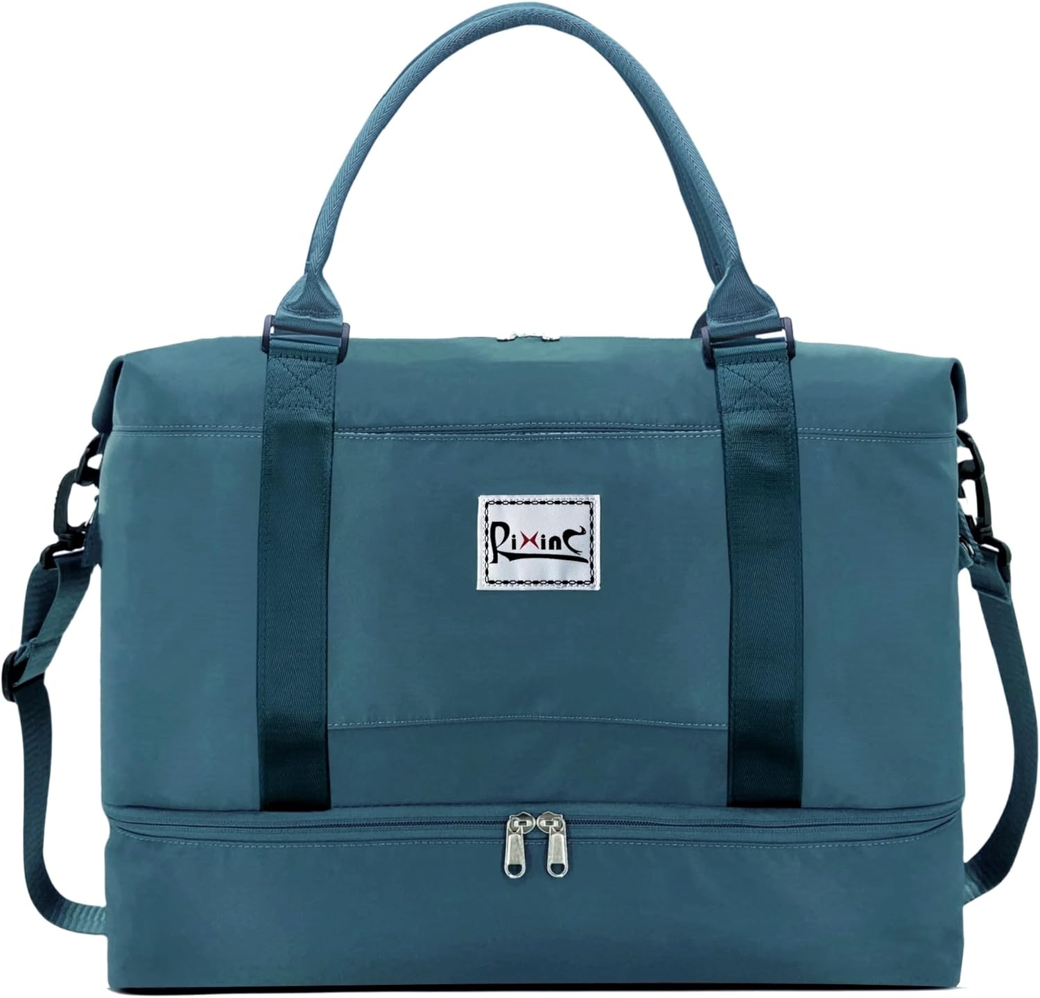 Travel Duffle Bag Weekender Bags for Women with Shoes Compartment, Travel Duffel Tote Carry on Overnight Bag for Travel Business Trips, Sport Yoga Gym Bag with Wet Pocket (Peacock Blue)