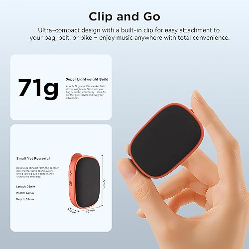 Miniatura 4 de Altavoces Bluetooth portátiles - Mini altavoz con sonido HD de 6 W, emparejamiento TWS, 6 horas de reproducción Bluetooth 6.0 altavoces para