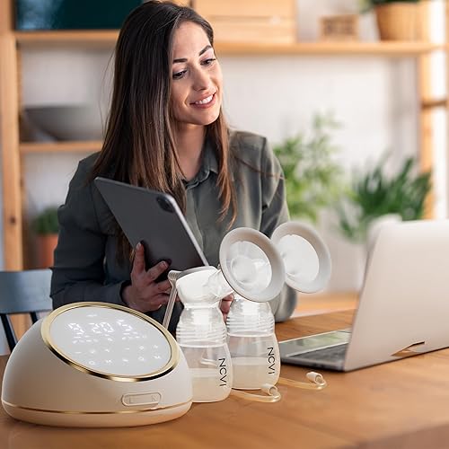 Miniatura 6 de NCVI Extractor de leche eléctrico F1, microvibración VibesFlow con succión de grado hospitalario para más comodidad y flujo, succión y ritmo