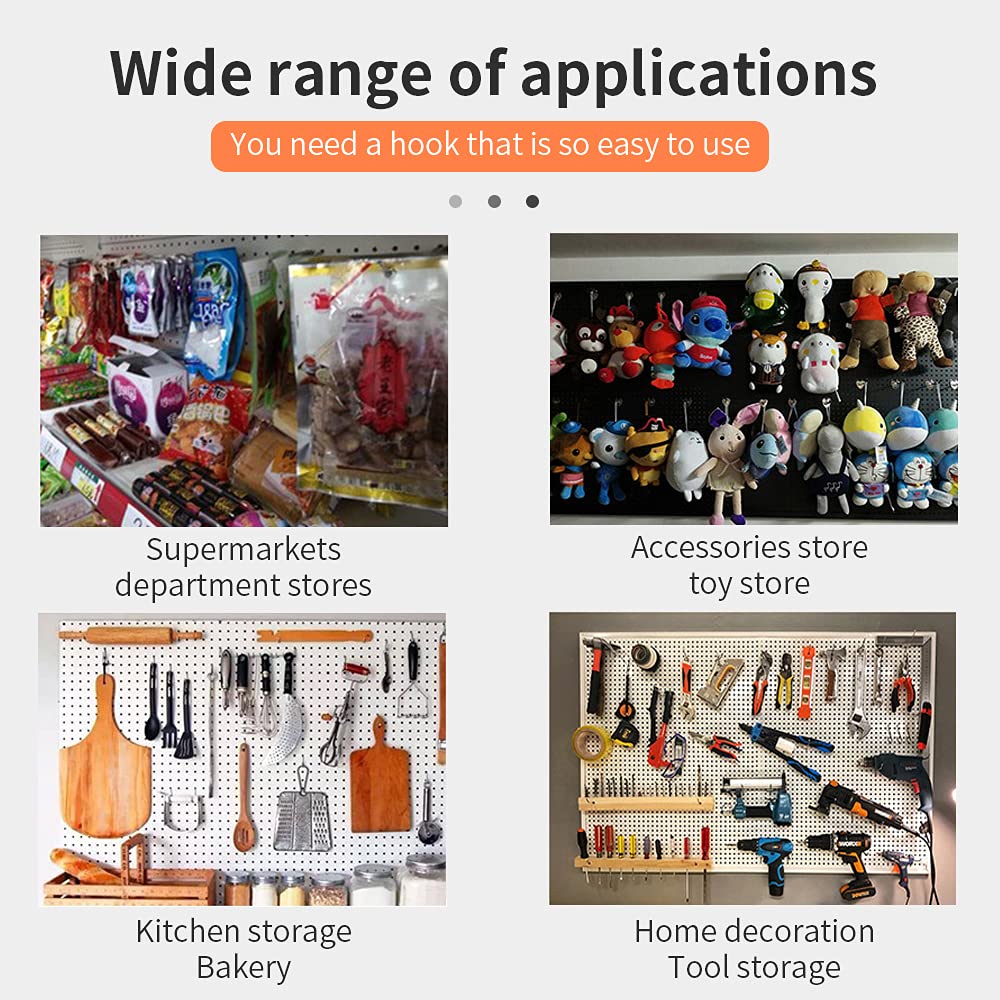 JSMTKJ Ganci per Pannello Forato 50 Pezzi Ganci Metallo Pegboard Ganci per Pegboard in Metallo per Esposizione Al Dettaglio Classificazione Degli Utensili Lunghezza 5 cm e 10 cm