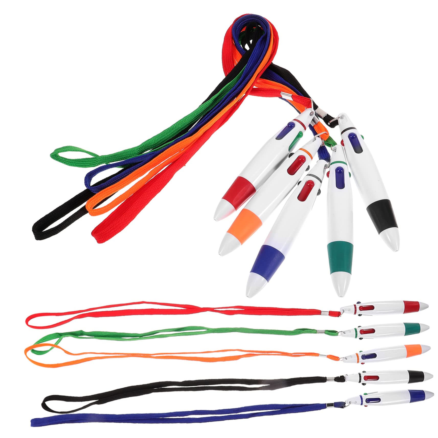 20pezzi Penne Lanyard Penne Retrattili Per Scrittura Per Studenti e Insegnanti