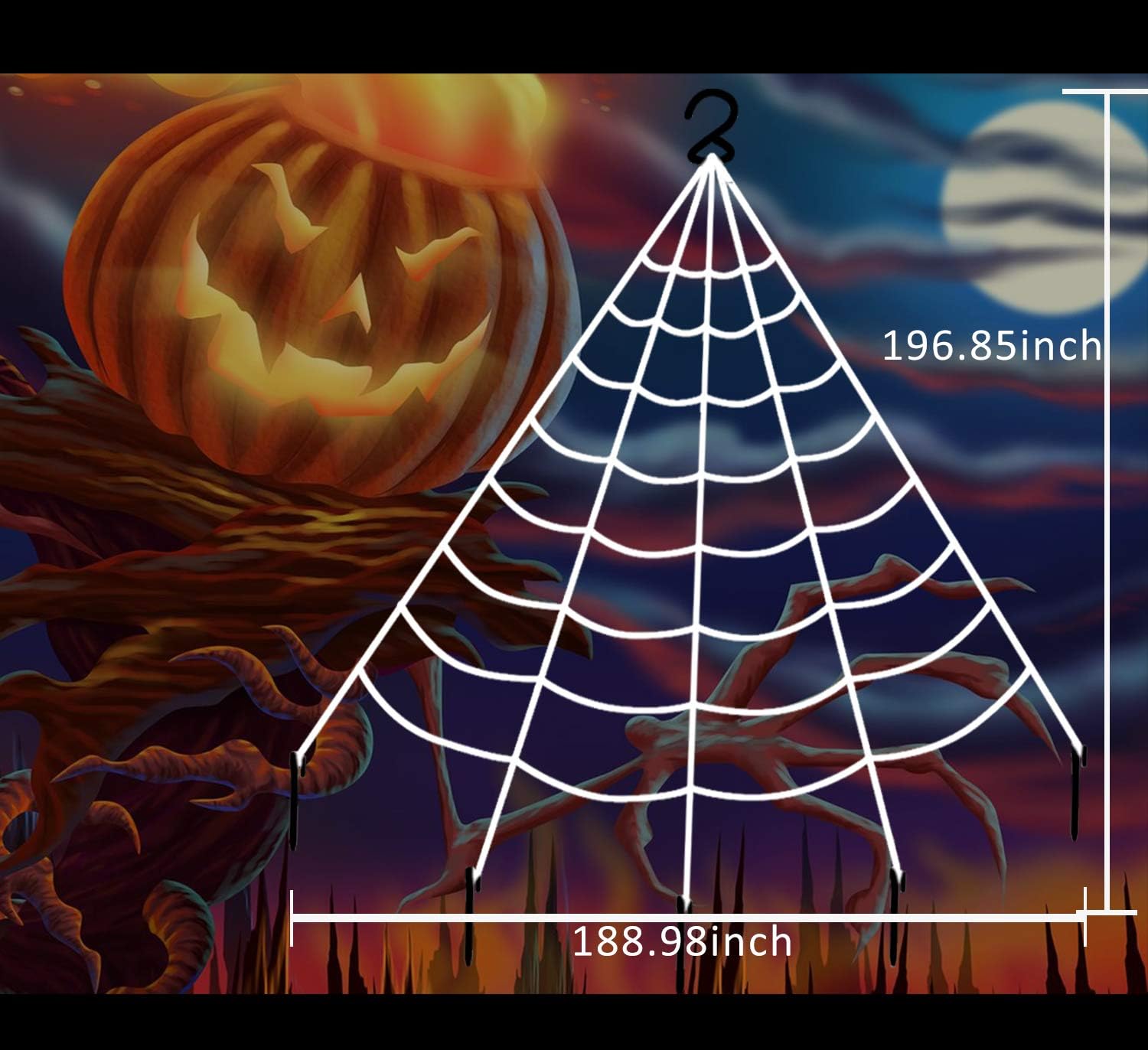 Leuceiy Halloween Giant Spider Web Outdoor Decoration