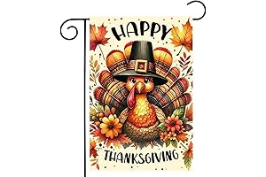 12x18 Thanksgiving Turkey Garden Flags for outside Fall Yard Decorations