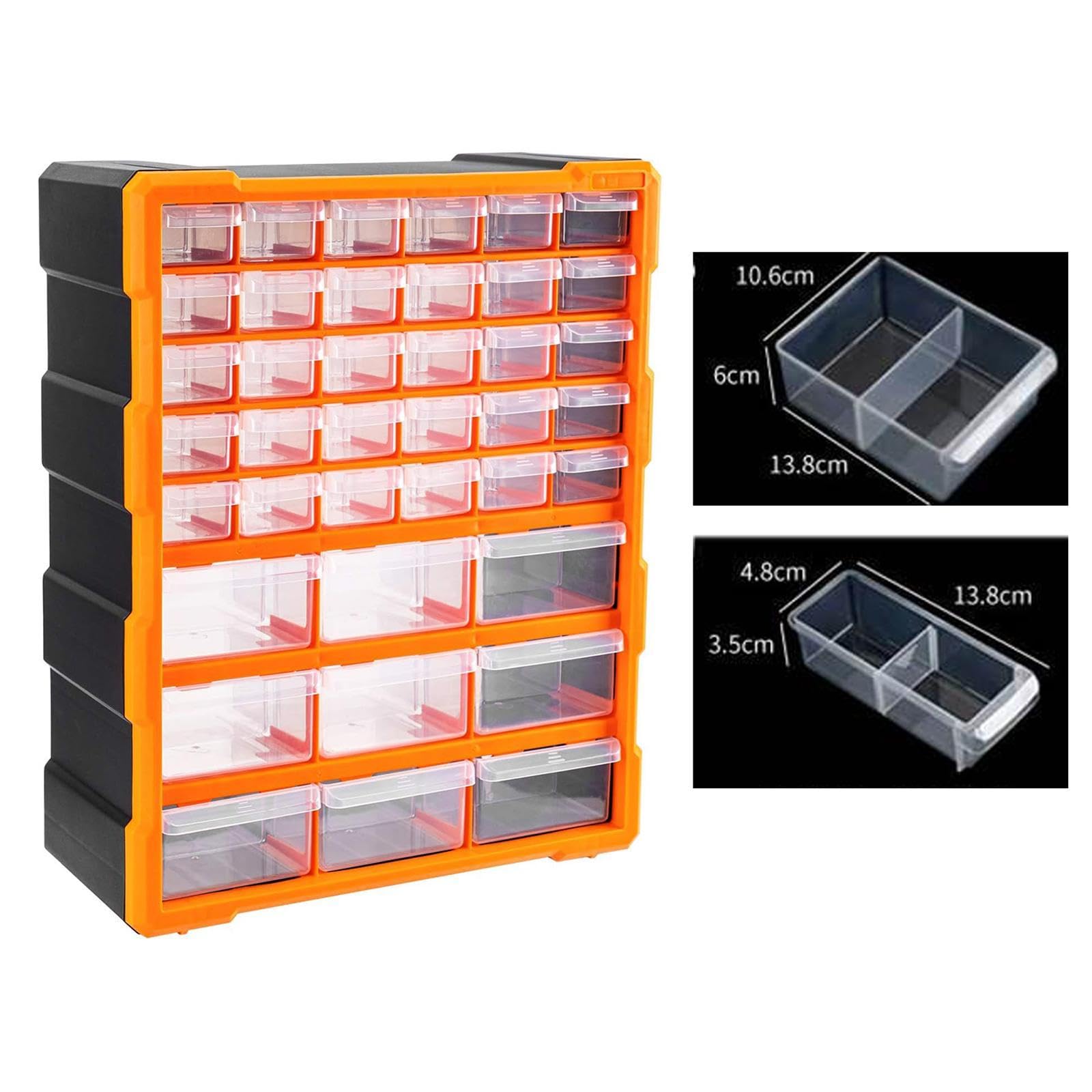 Generic Organizer Viti con Cassetti Trasparenti Contenitore Separato per Minuteria Scatola Porta Componenti Elettronici Box Compartimentato in PP Adatto per O, Stile c