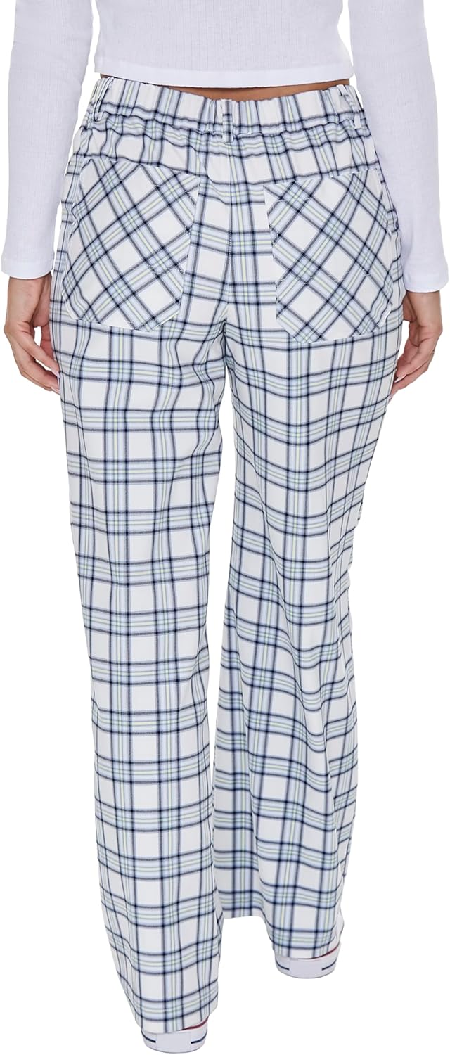 Forever 21 Womens Plaid Wide-Leg Pants - Image 4