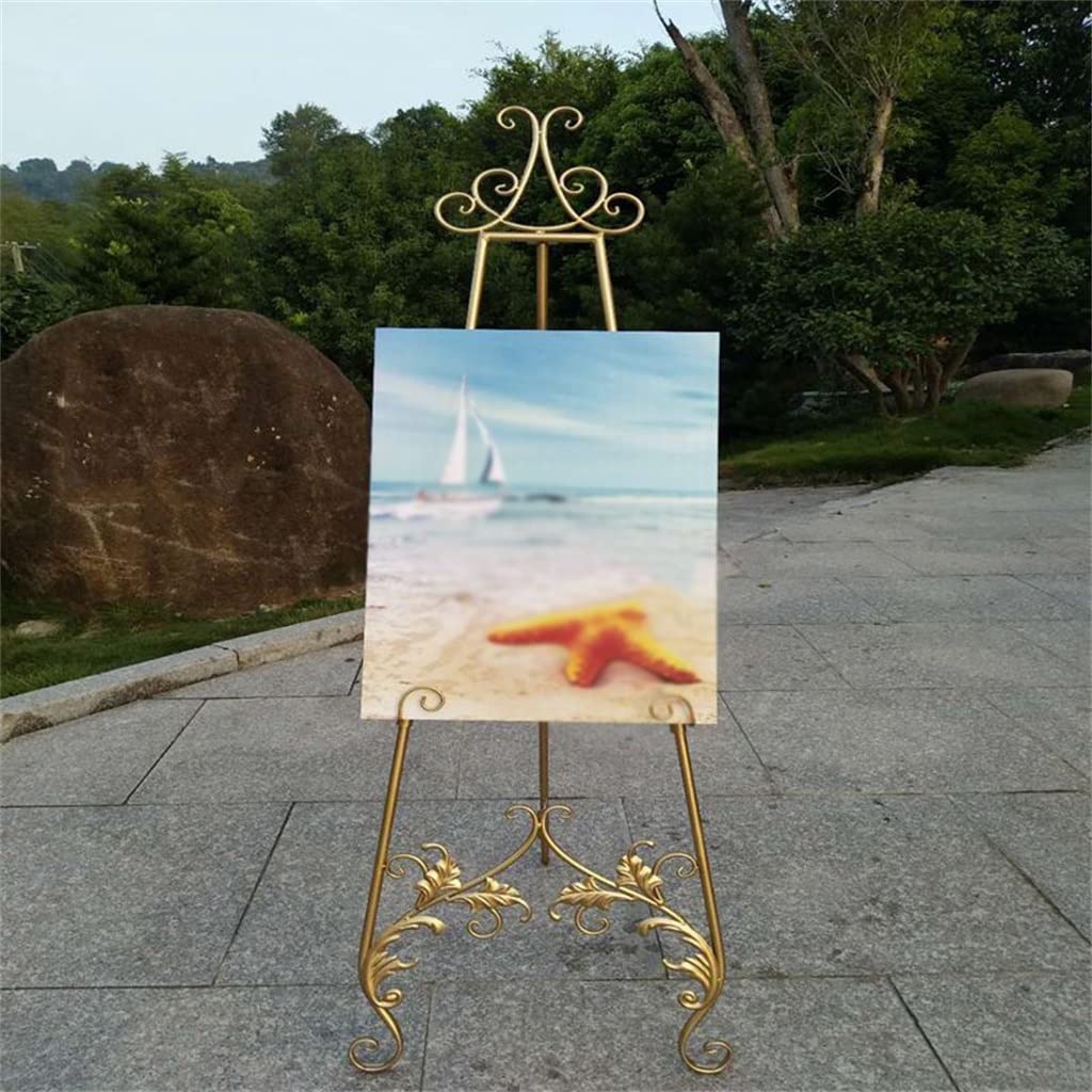 MYUYEE Oil Painting Standwedding Welcome Display Standiron Photo Frame Bracketfloor Mounted Billboard Folding Easel (Argento 152 * 47 * 5Cm)