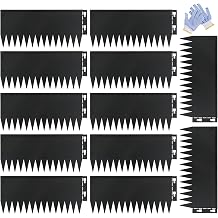 Metal Lanscape Edging 20 L * 10 H Strips Black Steel Edging 12pcs | 20 Foot Kit for DIY Outdoor, Patio, Balcony, Yard ,Walkway